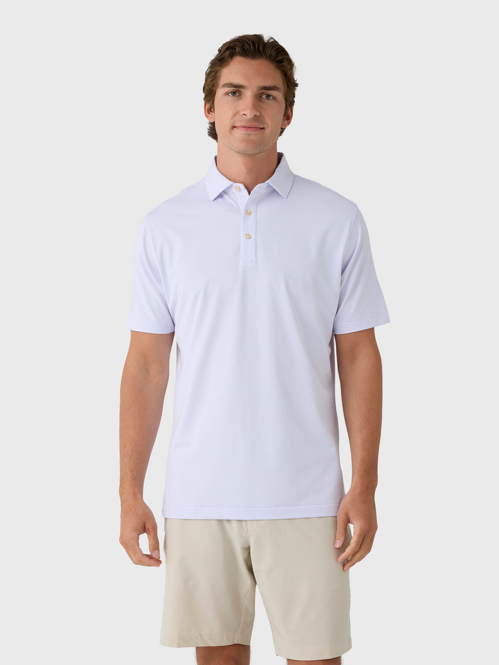 Peter Millar Crown Sport Men's Harrington Performance Jersey Polo - Saint Bernard