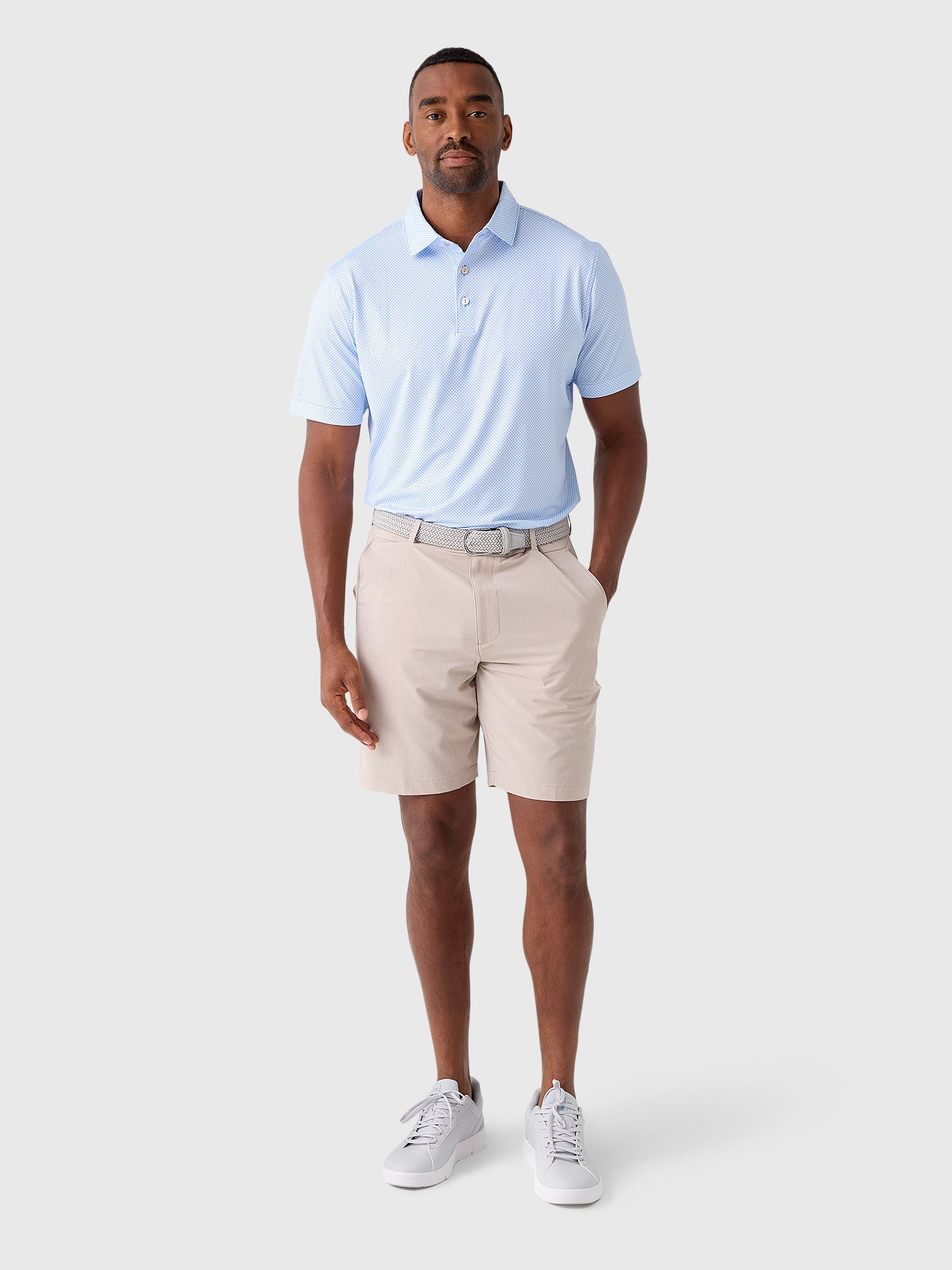 Peter Millar Crown Sport Men's Medina Performance Jersey Polo - Saint Bernard