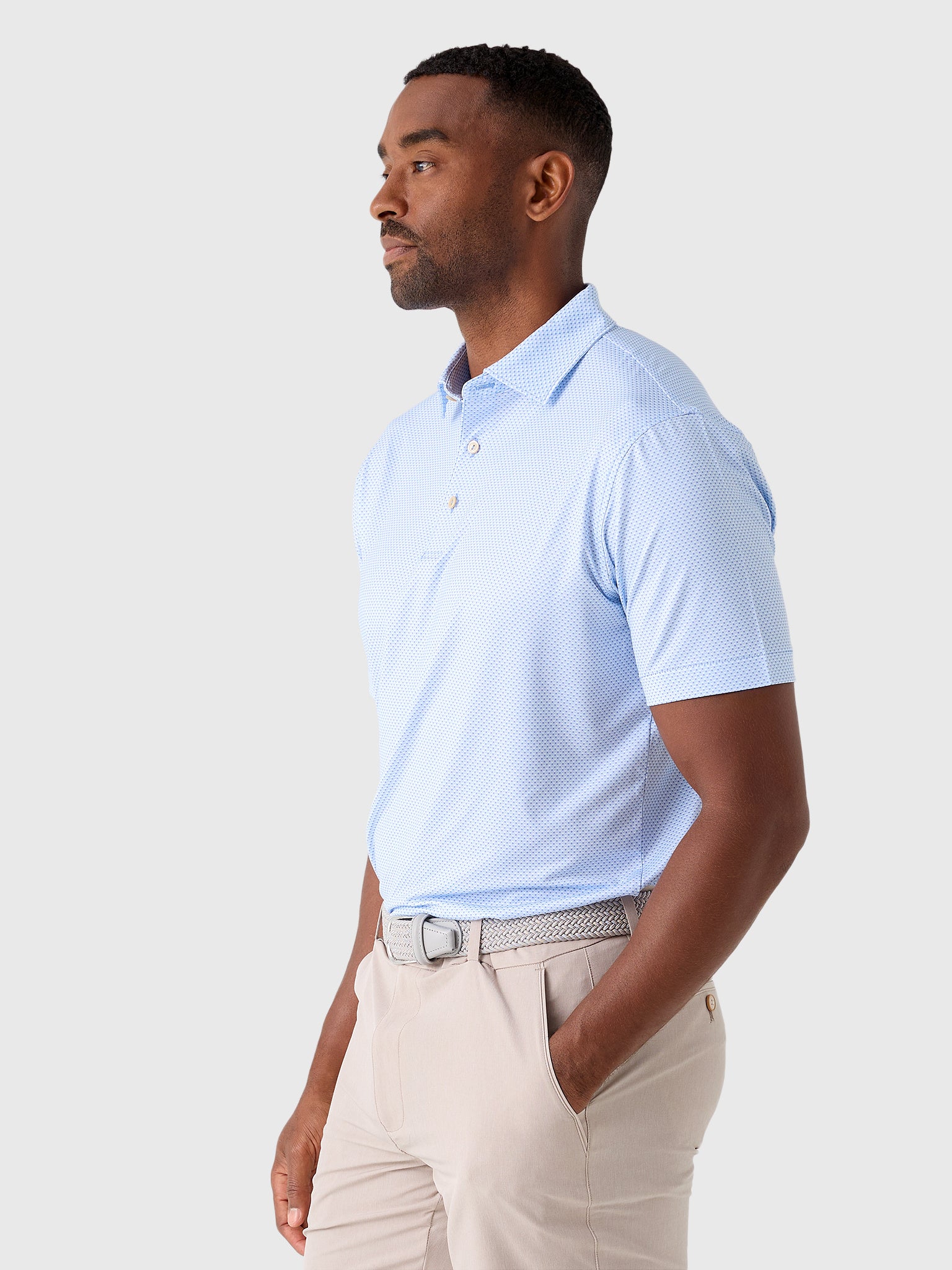 Peter Millar Crown Sport Men's Medina Performance Jersey Polo - Saint Bernard