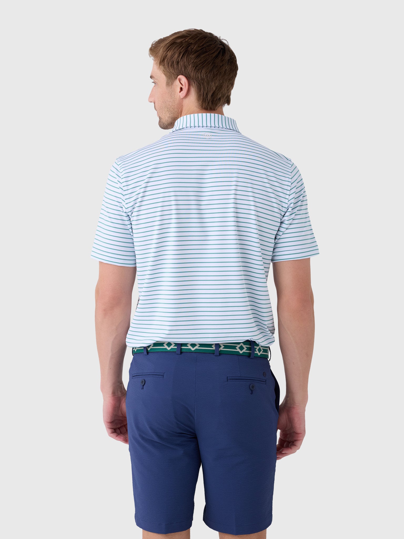 Peter Millar Crown Sport Men's Dunnes Performance Jersey Polo - Saint Bernard
