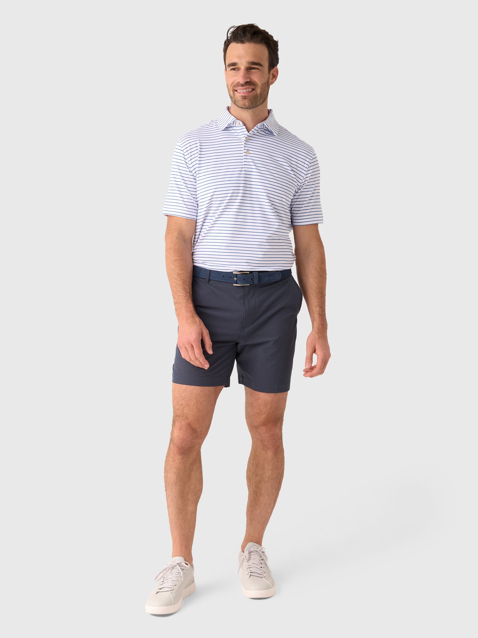 Peter Millar Crown Sport Men's Dunnes Performance Jersey Polo - Saint Bernard