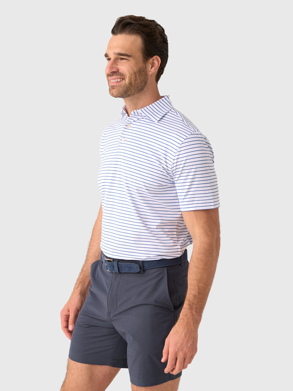 Peter Millar Crown Sport Men's Dunnes Performance Jersey Polo - Saint Bernard