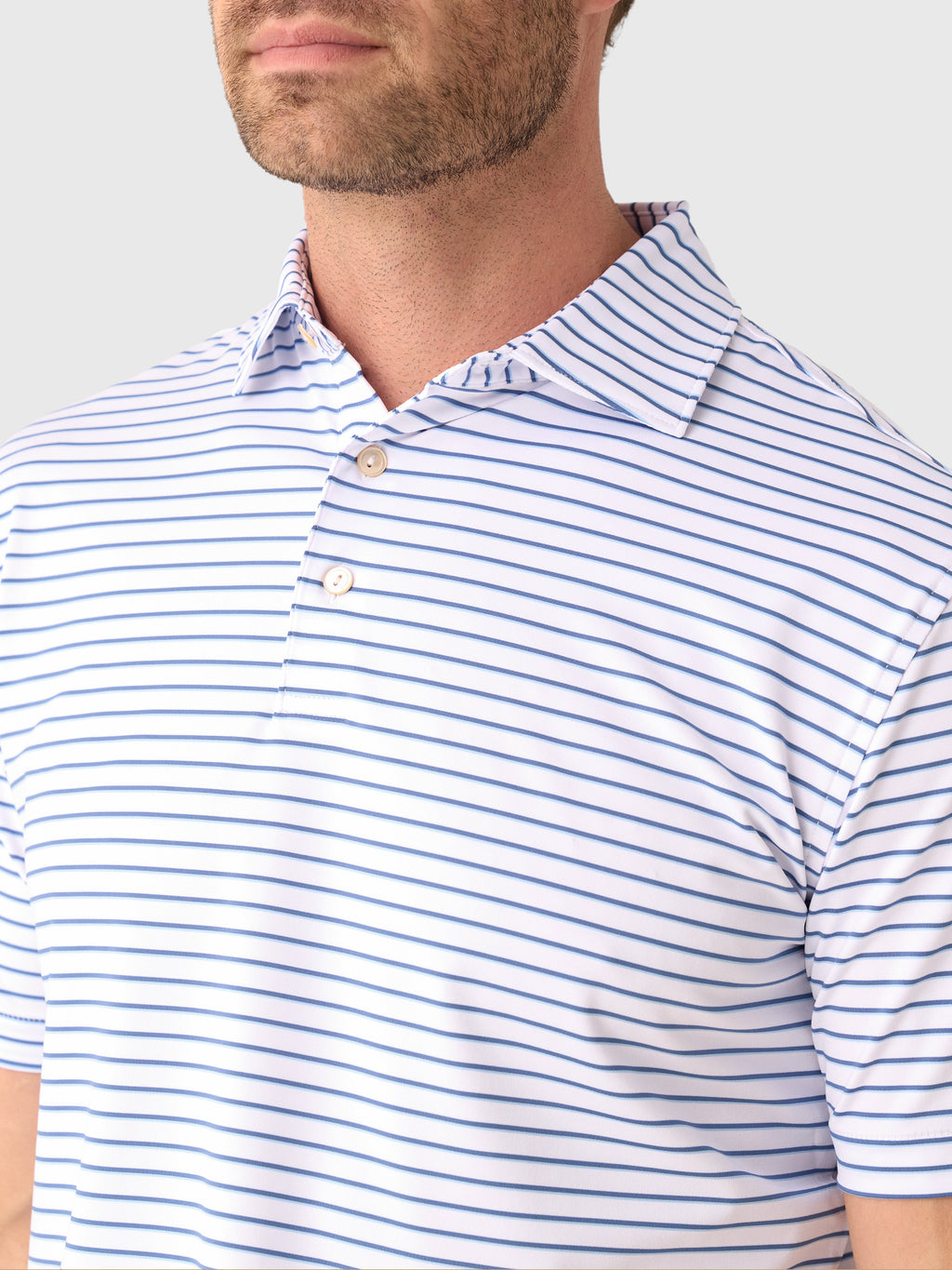 Peter Millar Crown Sport Men's Dunnes Performance Jersey Polo - Saint Bernard