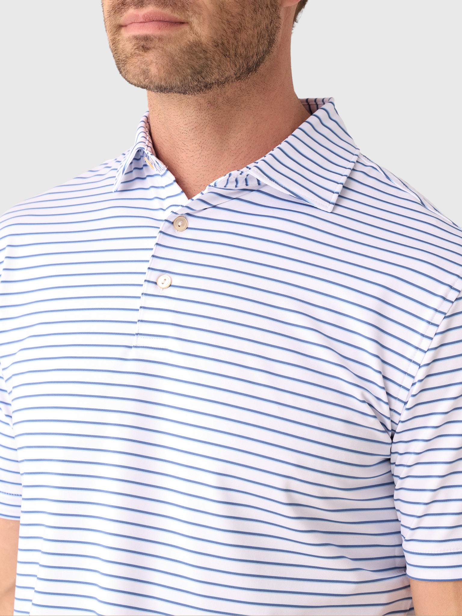 Peter Millar Crown Sport Men's Dunnes Performance Jersey Polo - Saint Bernard