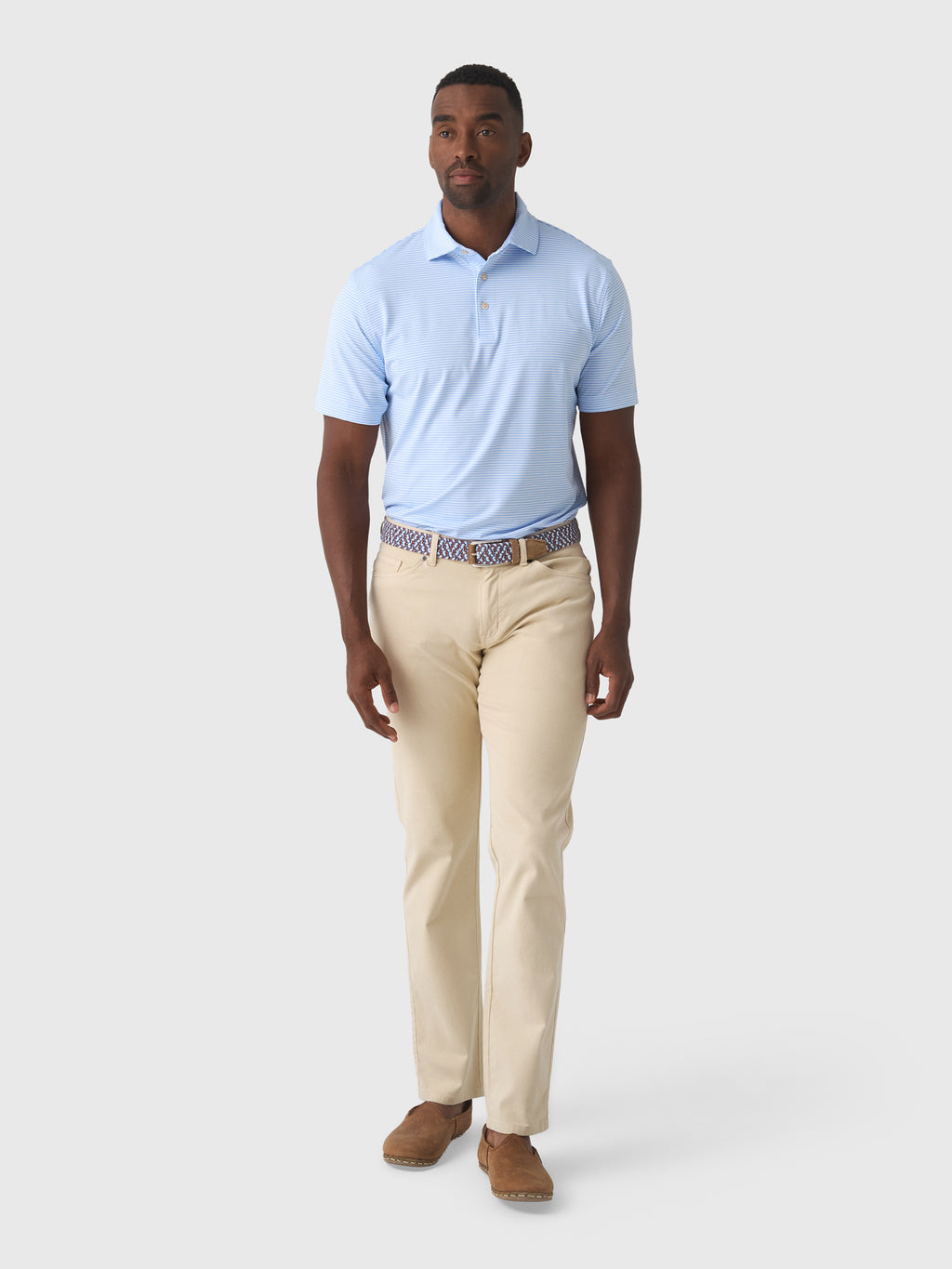 Peter Millar Crown Sport Men's Bolt Performance Jersey Polo - Saint Bernard
