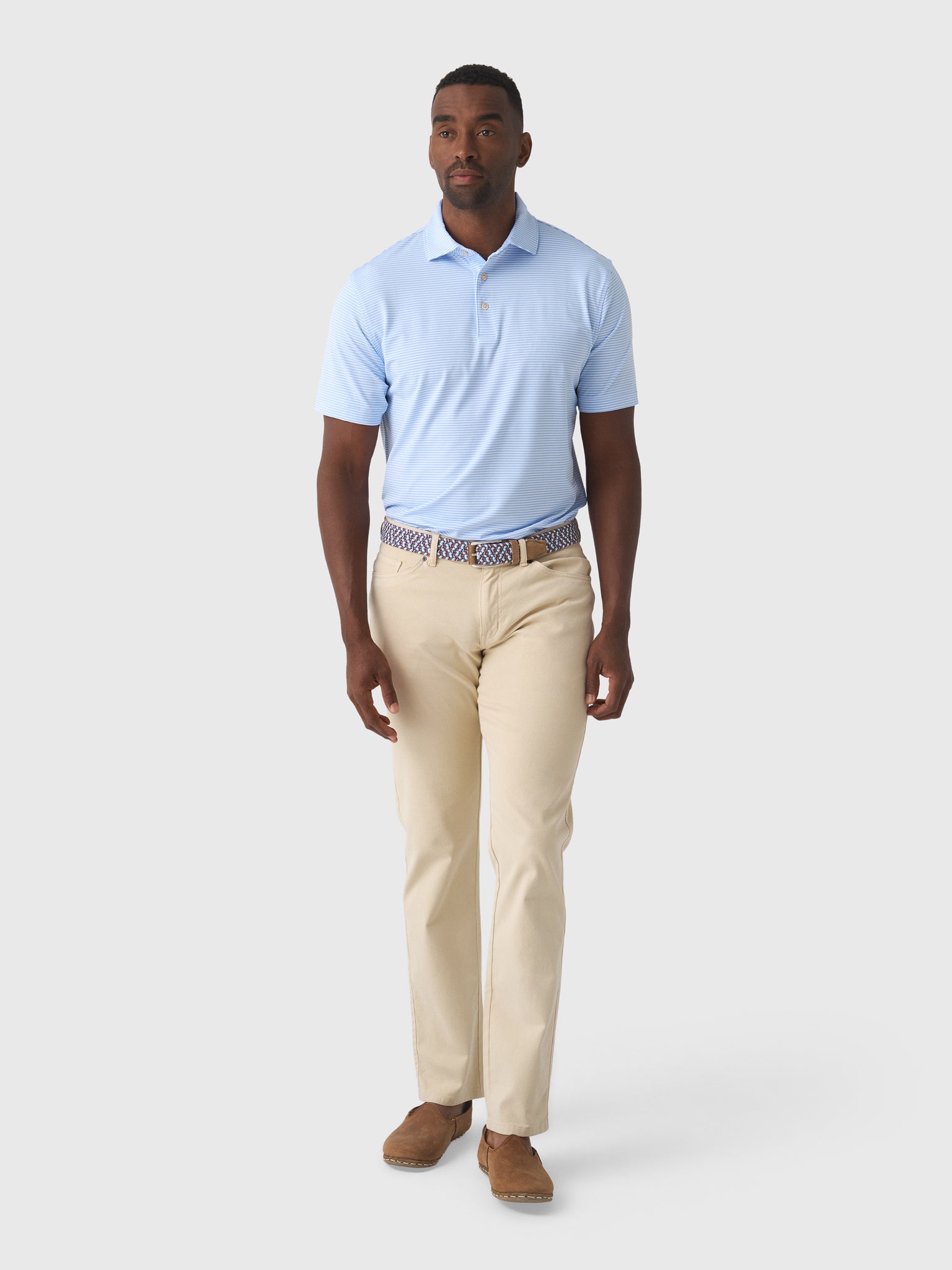 Peter Millar Crown Sport Men's Bolt Performance Jersey Polo - Saint Bernard