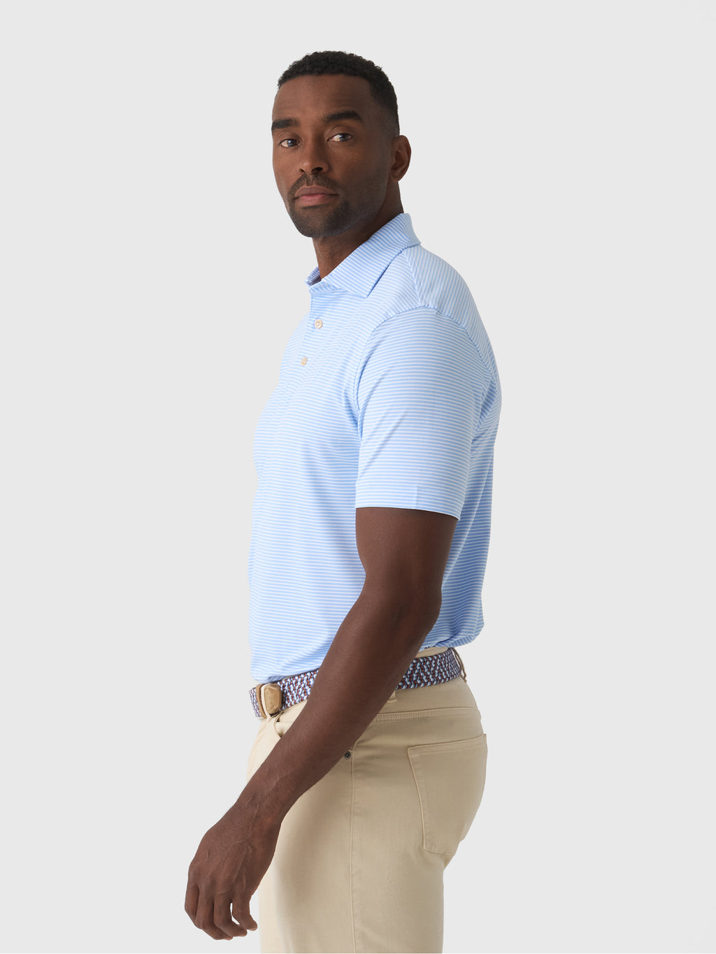 Peter Millar Crown Sport Men's Bolt Performance Jersey Polo - Saint Bernard