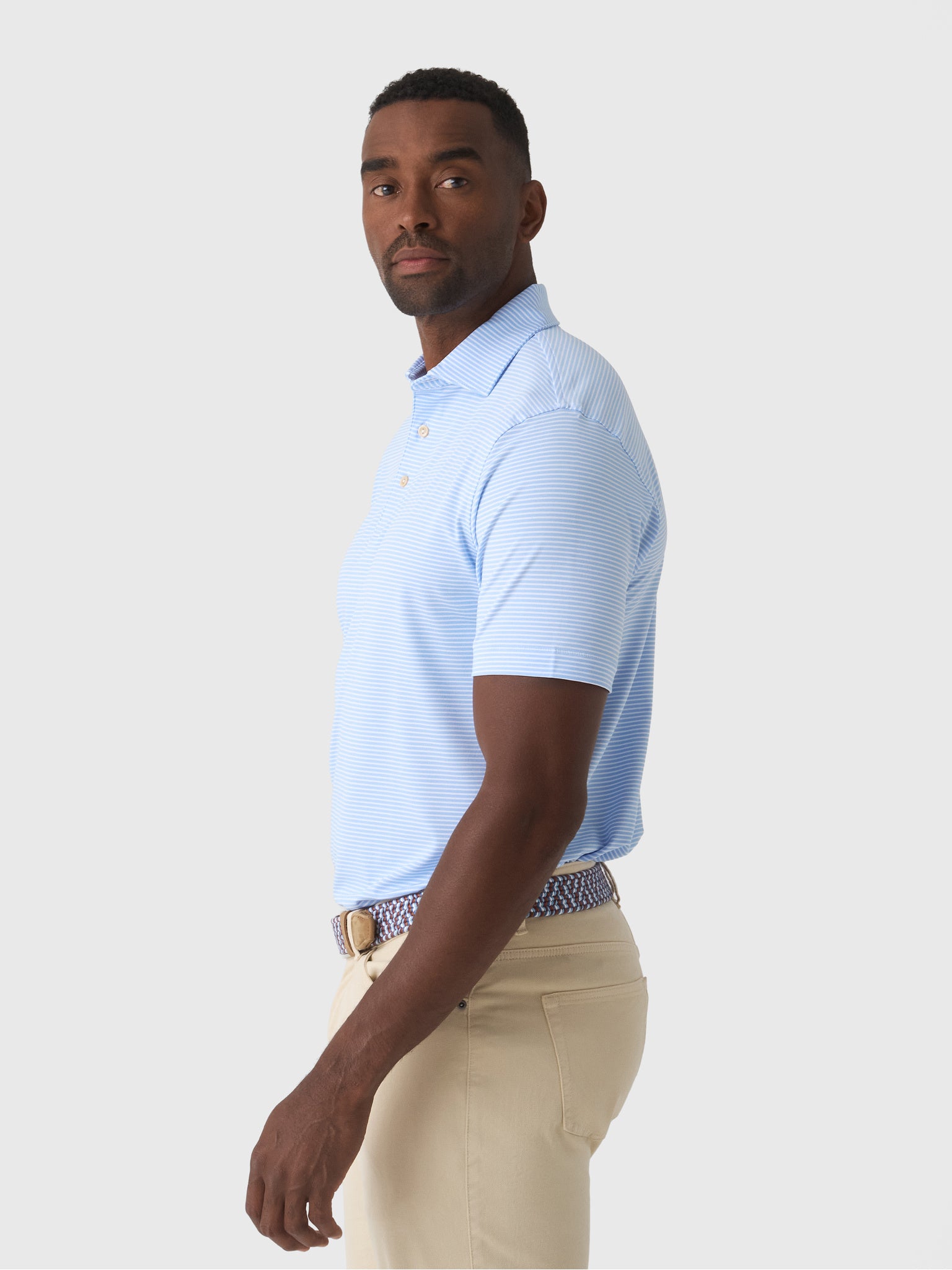 Peter Millar Crown Sport Men's Bolt Performance Jersey Polo - Saint Bernard