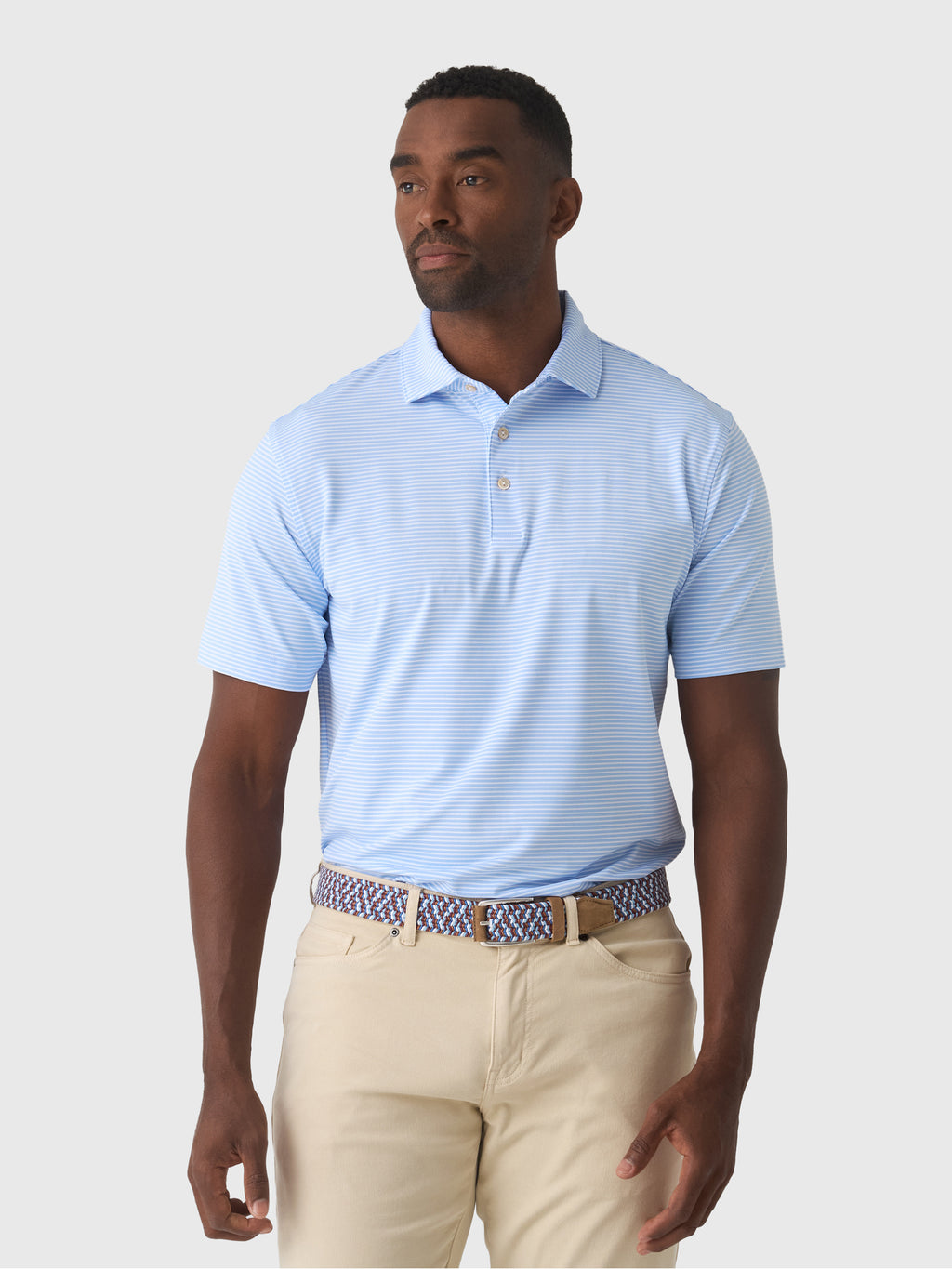 Peter Millar Crown Sport Men's Bolt Performance Jersey Polo - Saint Bernard