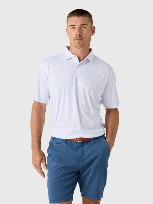 Peter Millar Crown Sport Men's Featherweight Land Of The Free Performance Polo