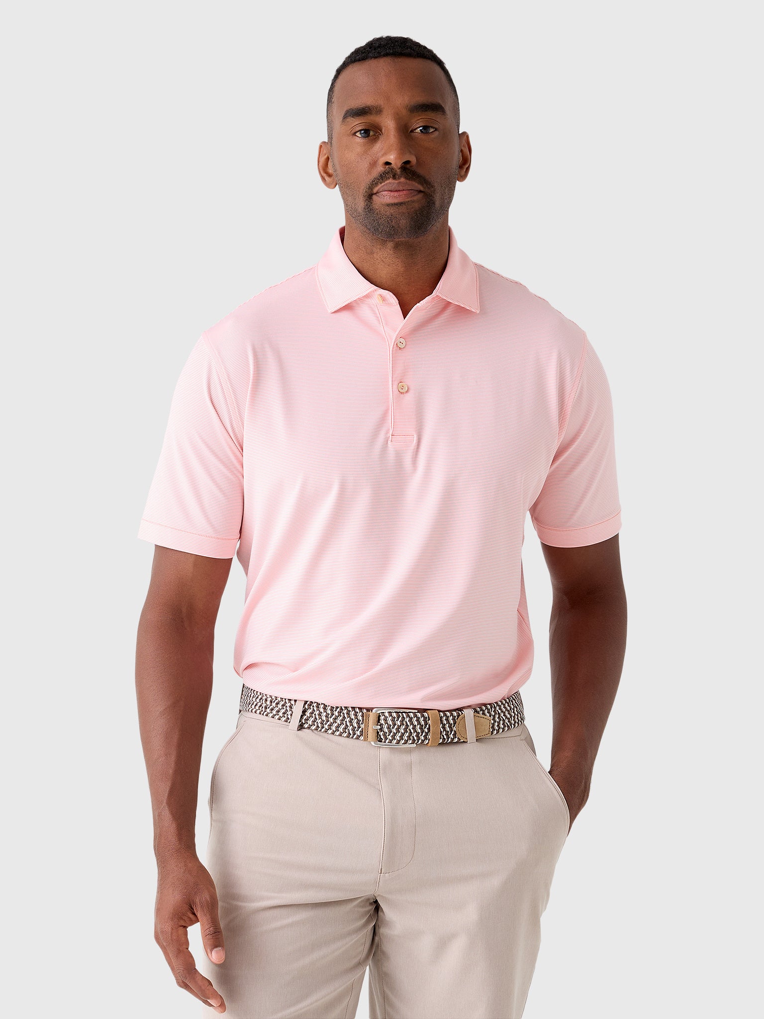 Peter Millar Crown Sport Men's Jubilee Performance Jersey Polo - Saint Bernard