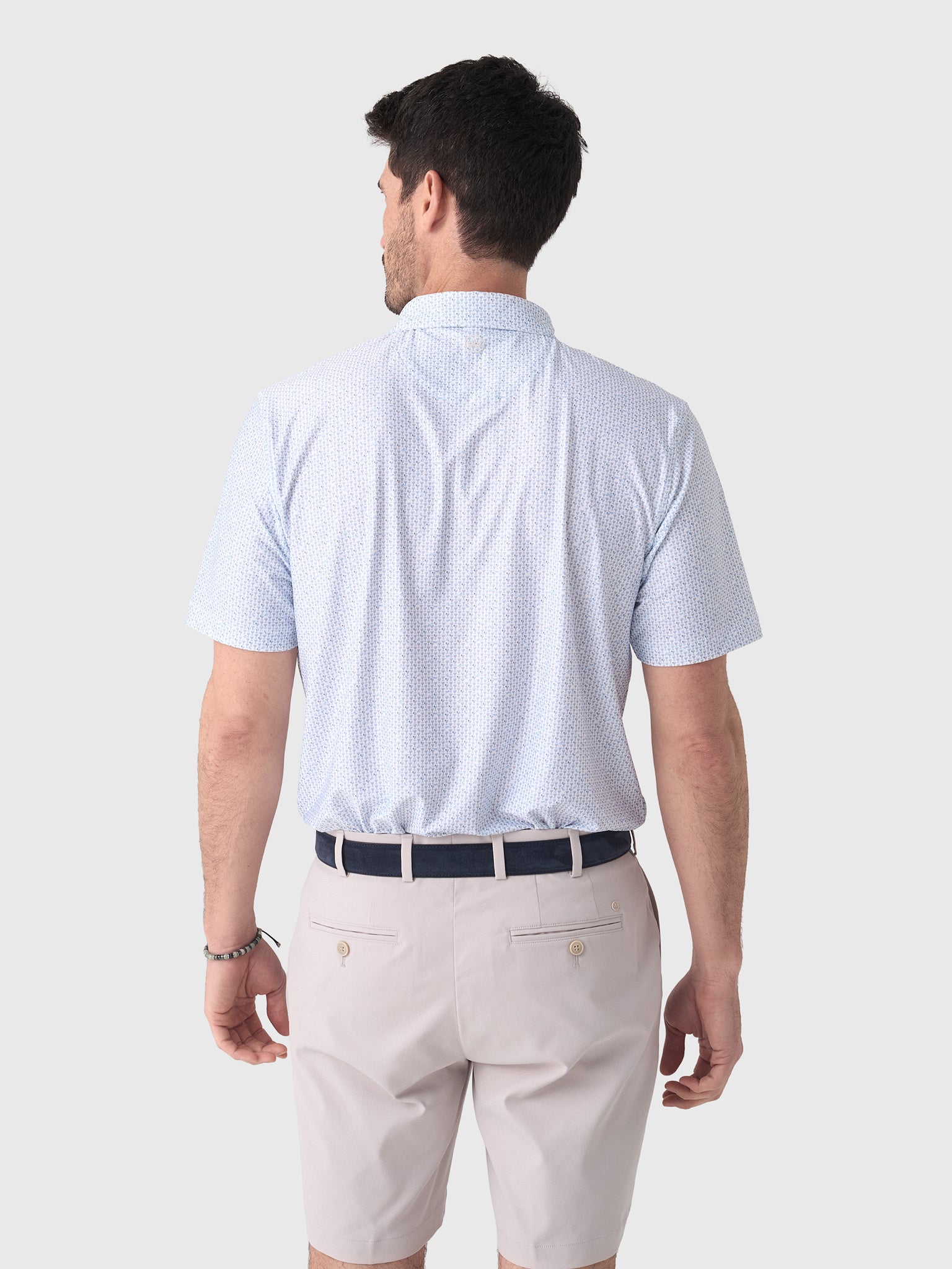 Peter Millar Crown Sport Men's Paper Plane Performance Jersey Polo - Saint Bernard