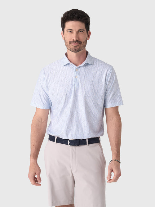 Peter Millar Crown Sport Men's Paper Plane Performance Jersey Polo