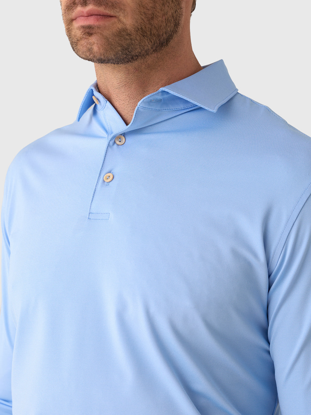Peter Millar Crown Sport Men's Holden Long-Sleeve Performance Jersey Polo - Saint Bernard