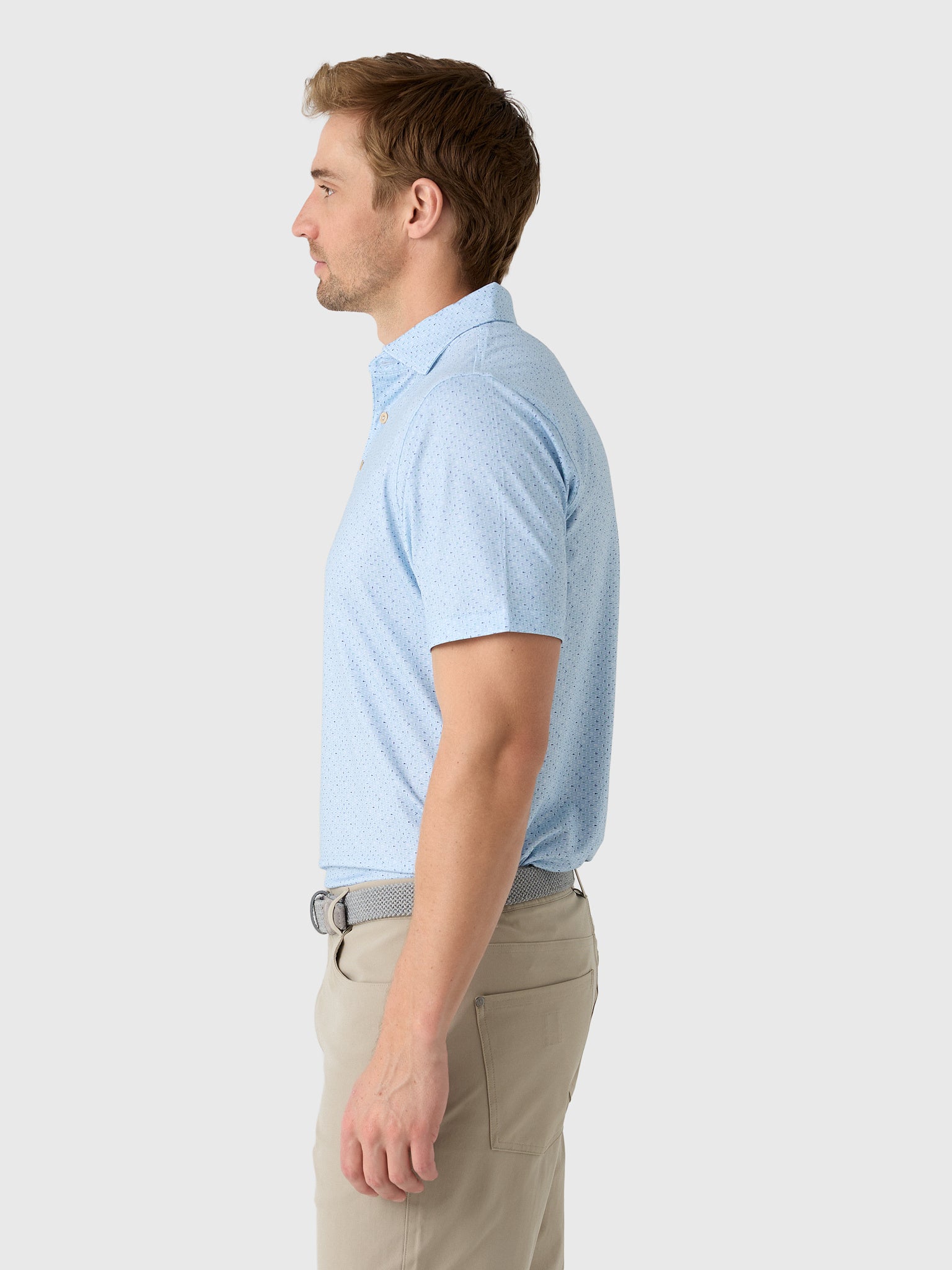 Peter Millar Crown Sport Men's Pennants Performance Jersey Polo - Saint Bernard