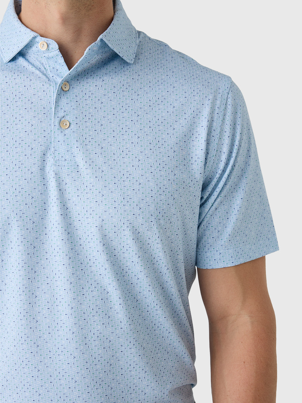 Peter Millar Crown Sport Men's Pennants Performance Jersey Polo - Saint Bernard