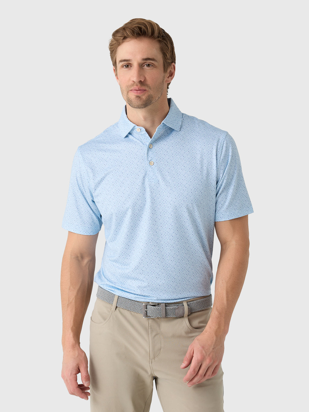 Peter Millar Crown Sport Men's Pennants Performance Jersey Polo - Saint Bernard