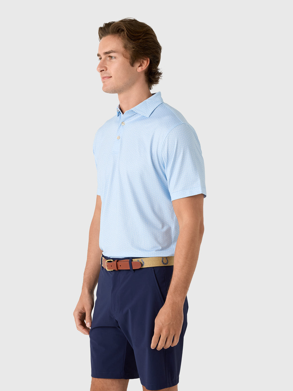 Peter Millar Crown Sport Men's Nautilus Performance Jersey Polo - Saint Bernard