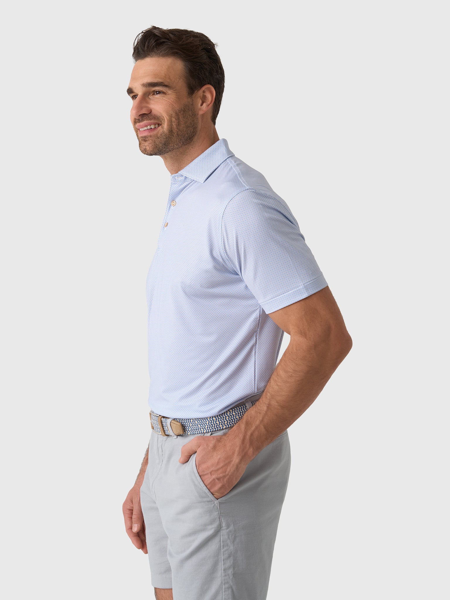 Peter Millar Crown Sport Men's Phoenix Performance Jersey Polo - Saint Bernard
