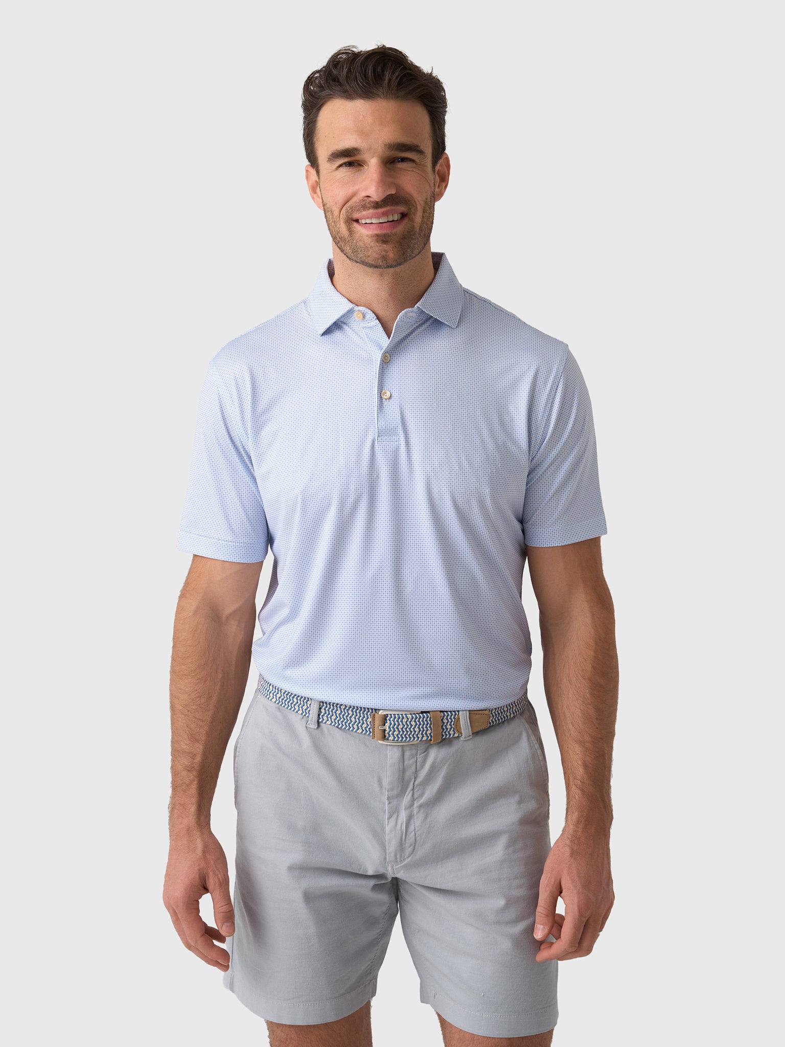Peter Millar Crown Sport Men's Phoenix Performance Jersey Polo - Saint Bernard