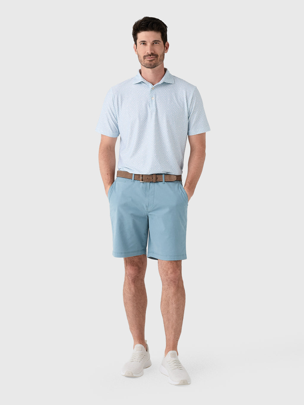 Peter Millar Crown Sport Men's Flock Performance Jersey Polo - Saint Bernard