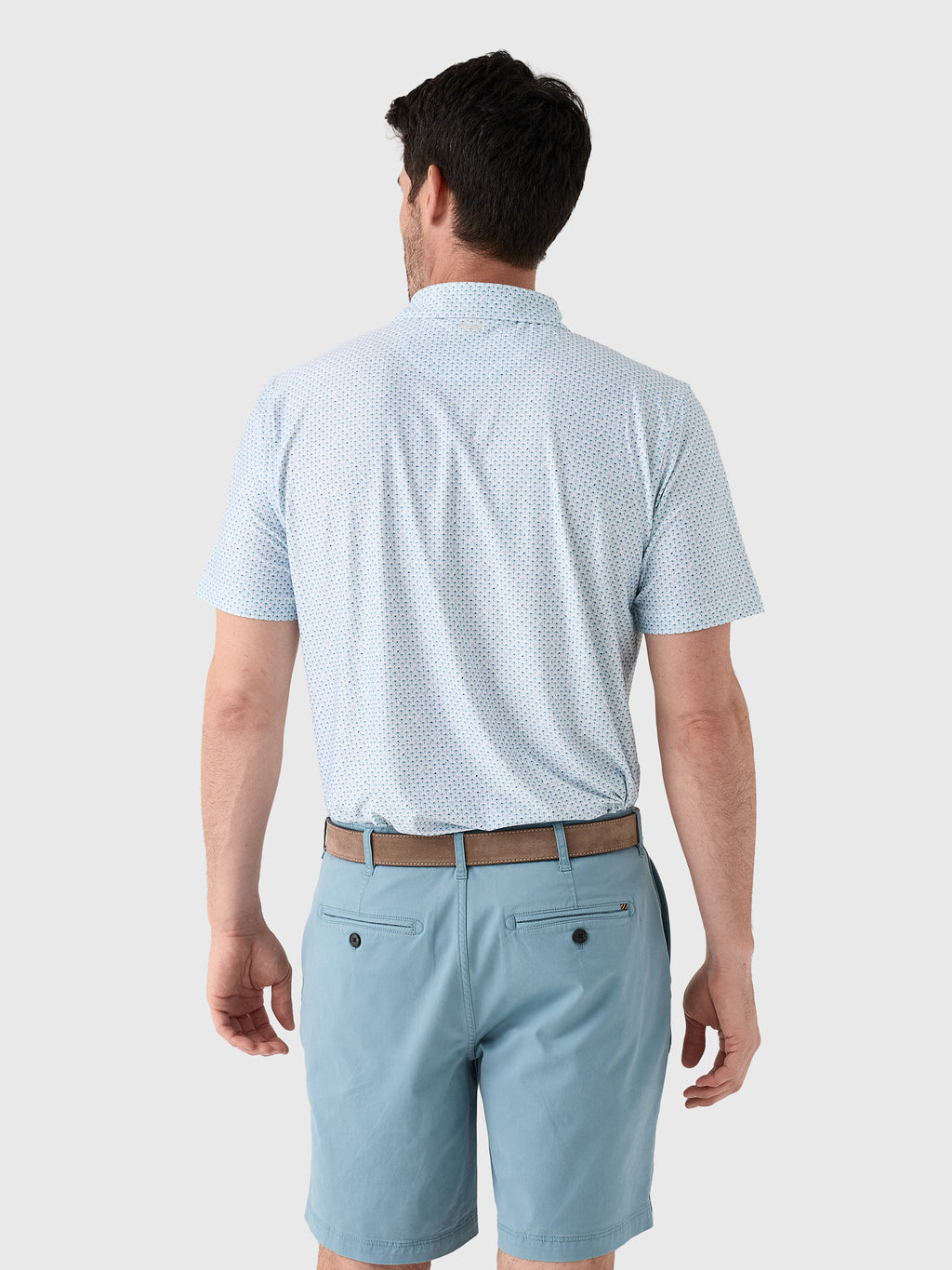 Peter Millar Crown Sport Men's Flock Performance Jersey Polo - Saint Bernard