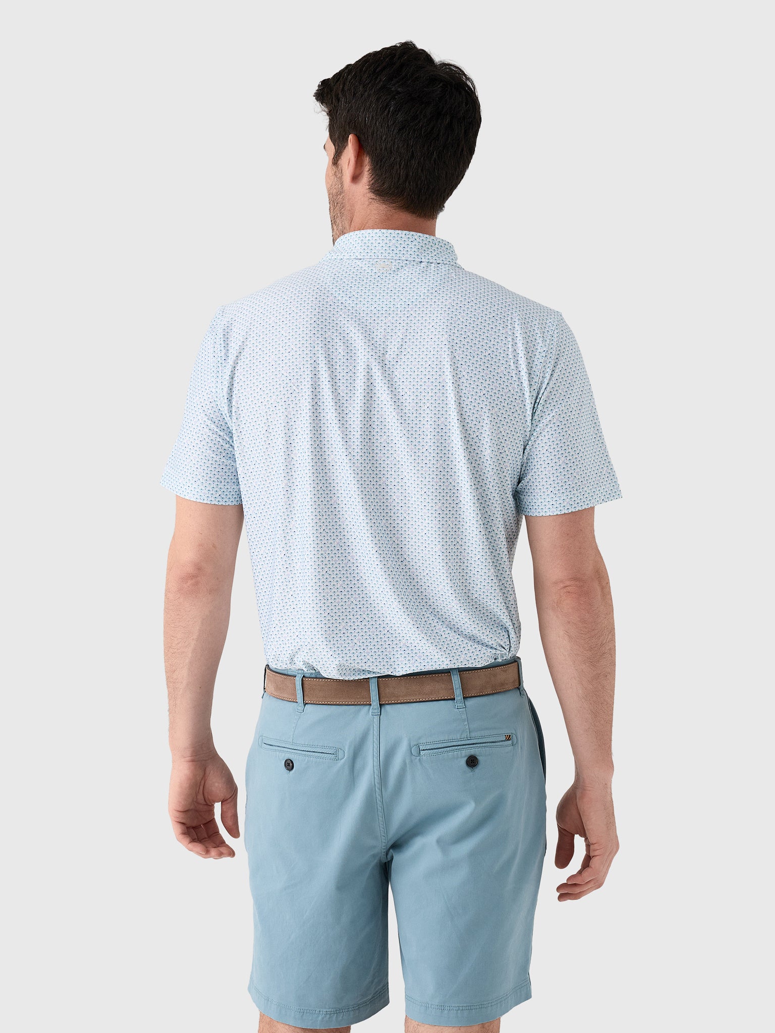 Peter Millar Crown Sport Men's Flock Performance Jersey Polo - Saint Bernard