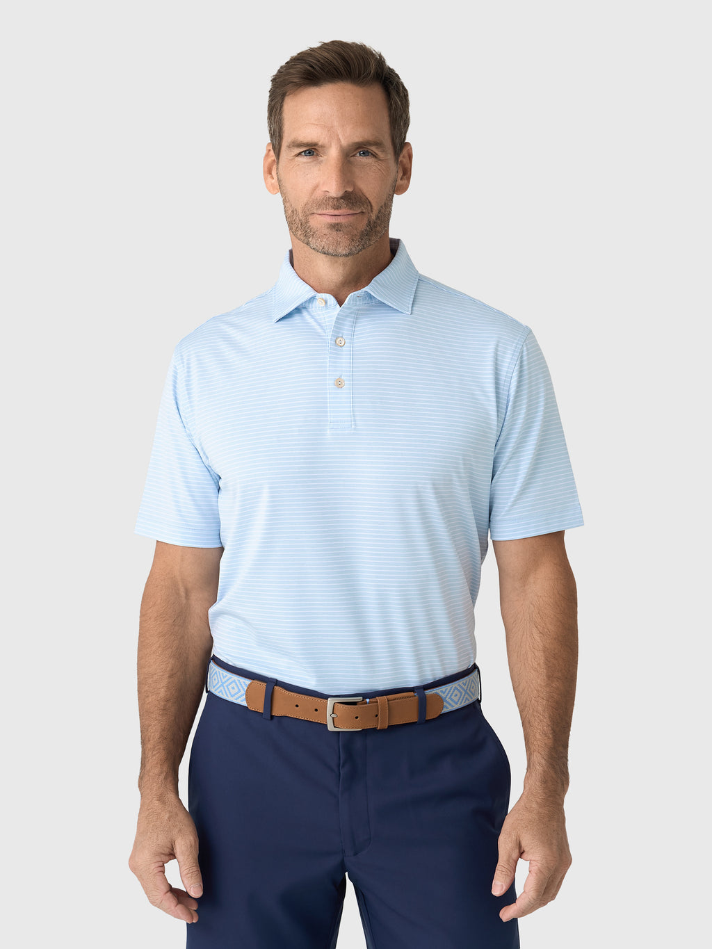 Peter Millar Crown Sport Men's Merion Performance Jersey Polo - Saint Bernard