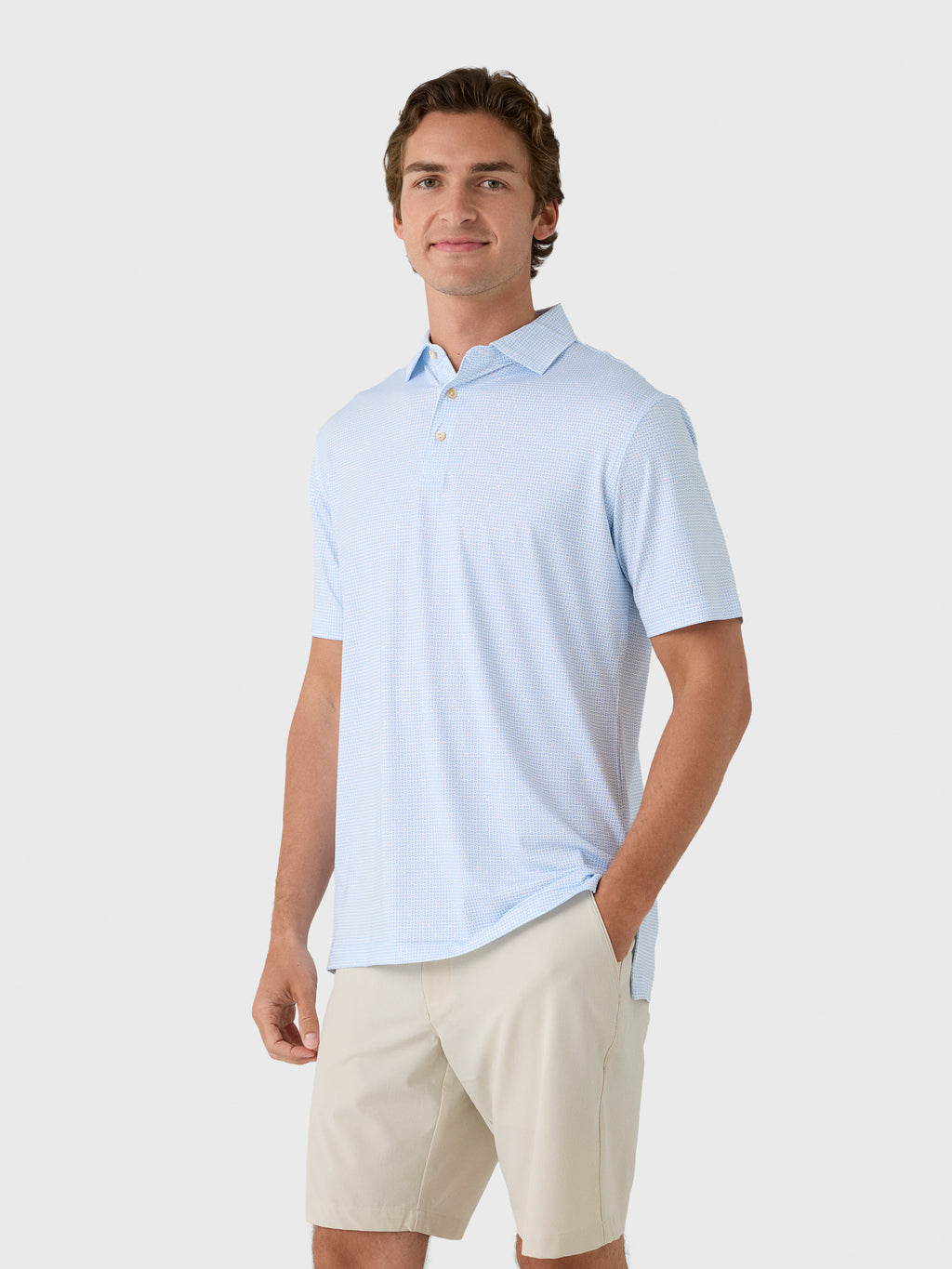 Peter Millar Crown Sport Men's Alta Performance Jersey Polo - Saint Bernard
