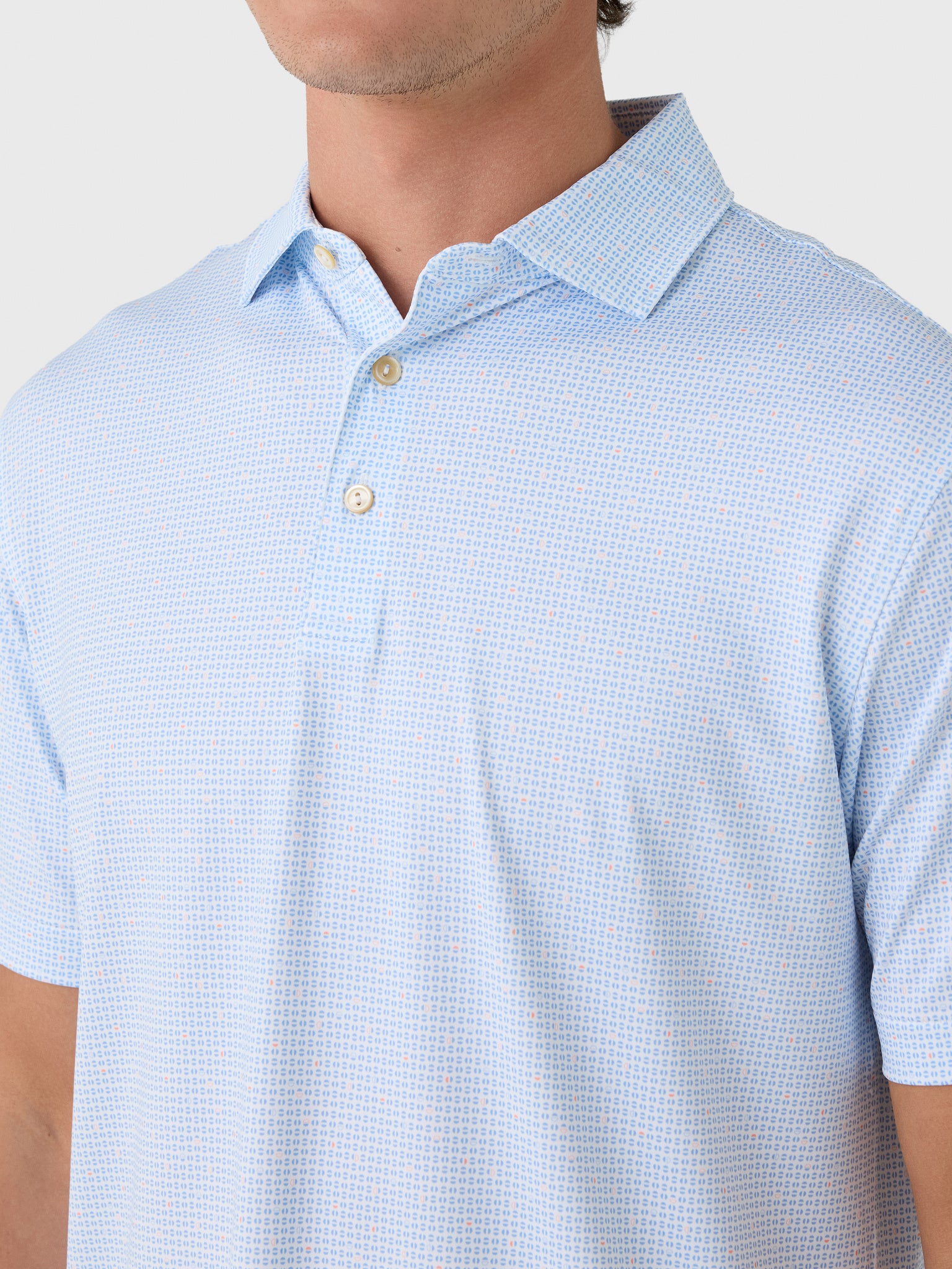 Peter Millar Crown Sport Men's Alta Performance Jersey Polo - Saint Bernard