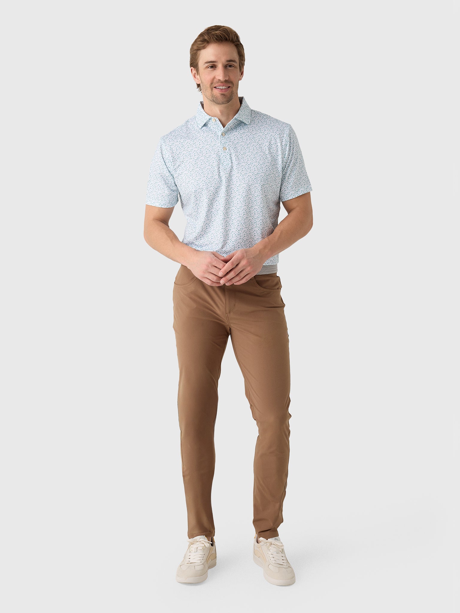 Peter Millar Crown Sport Men's Cheers Performance Jersey Polo - Saint Bernard