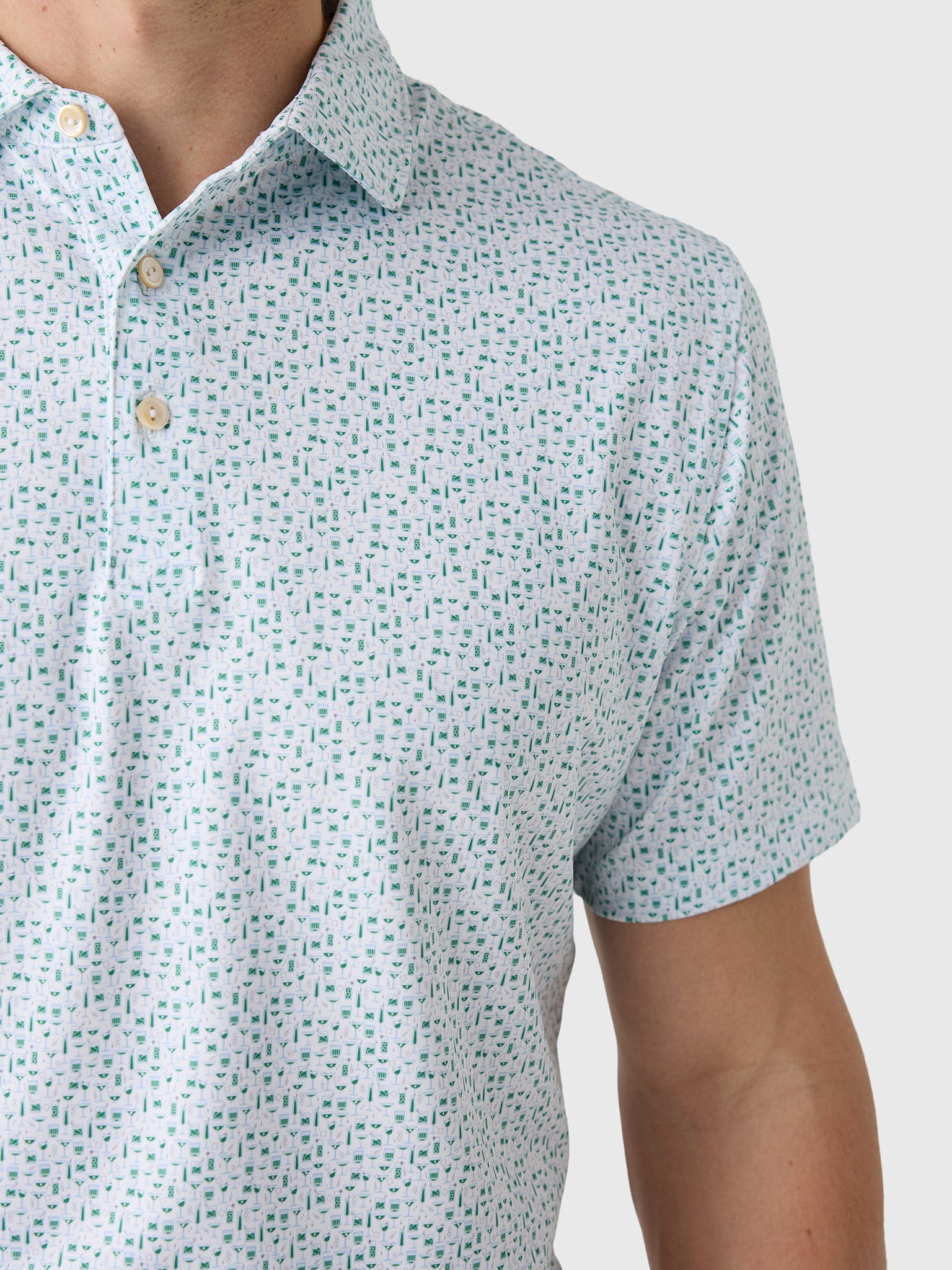 Peter Millar Crown Sport Men's Cheers Performance Jersey Polo - Saint Bernard