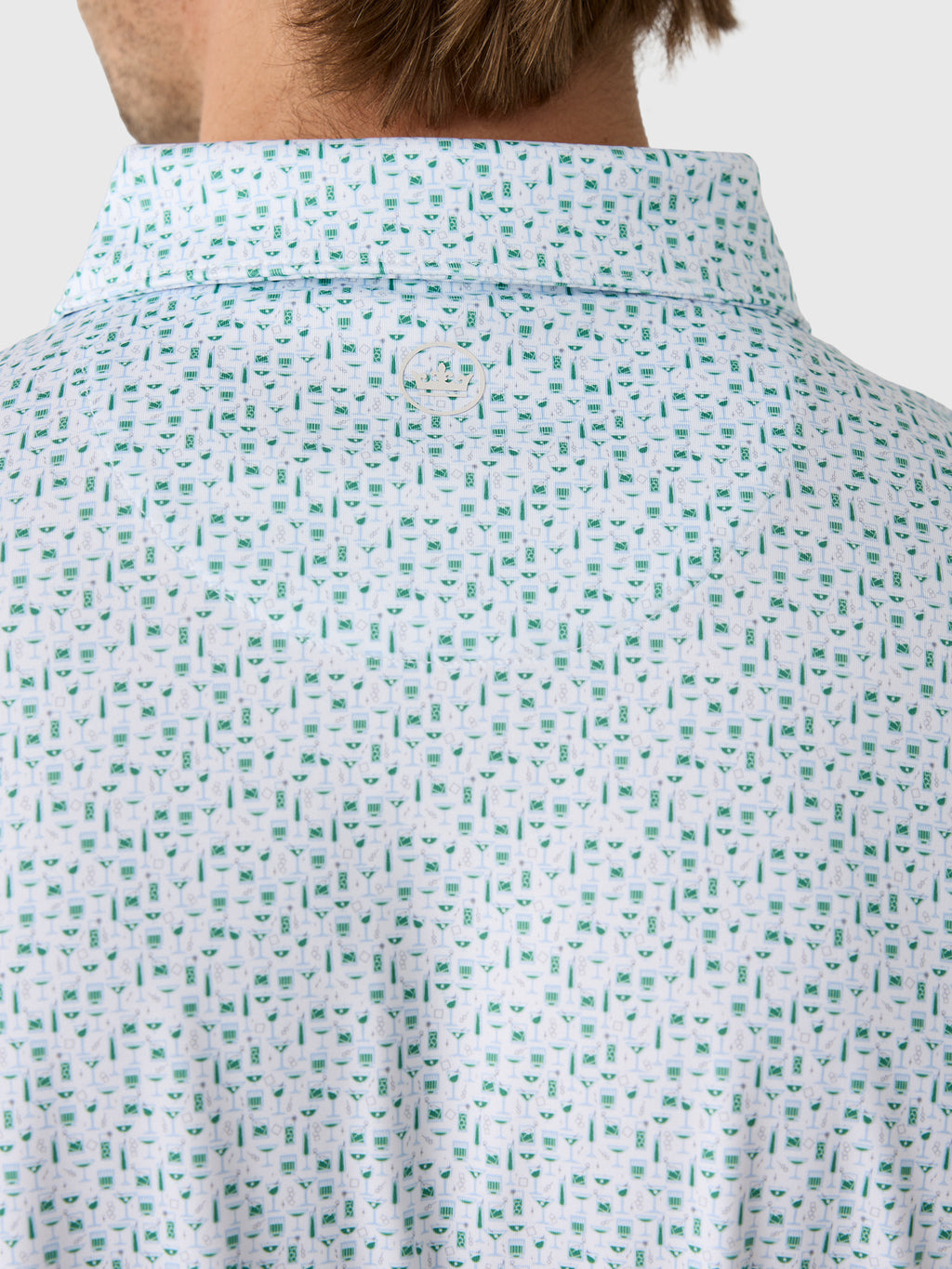 Peter Millar Crown Sport Men's Cheers Performance Jersey Polo - Saint Bernard