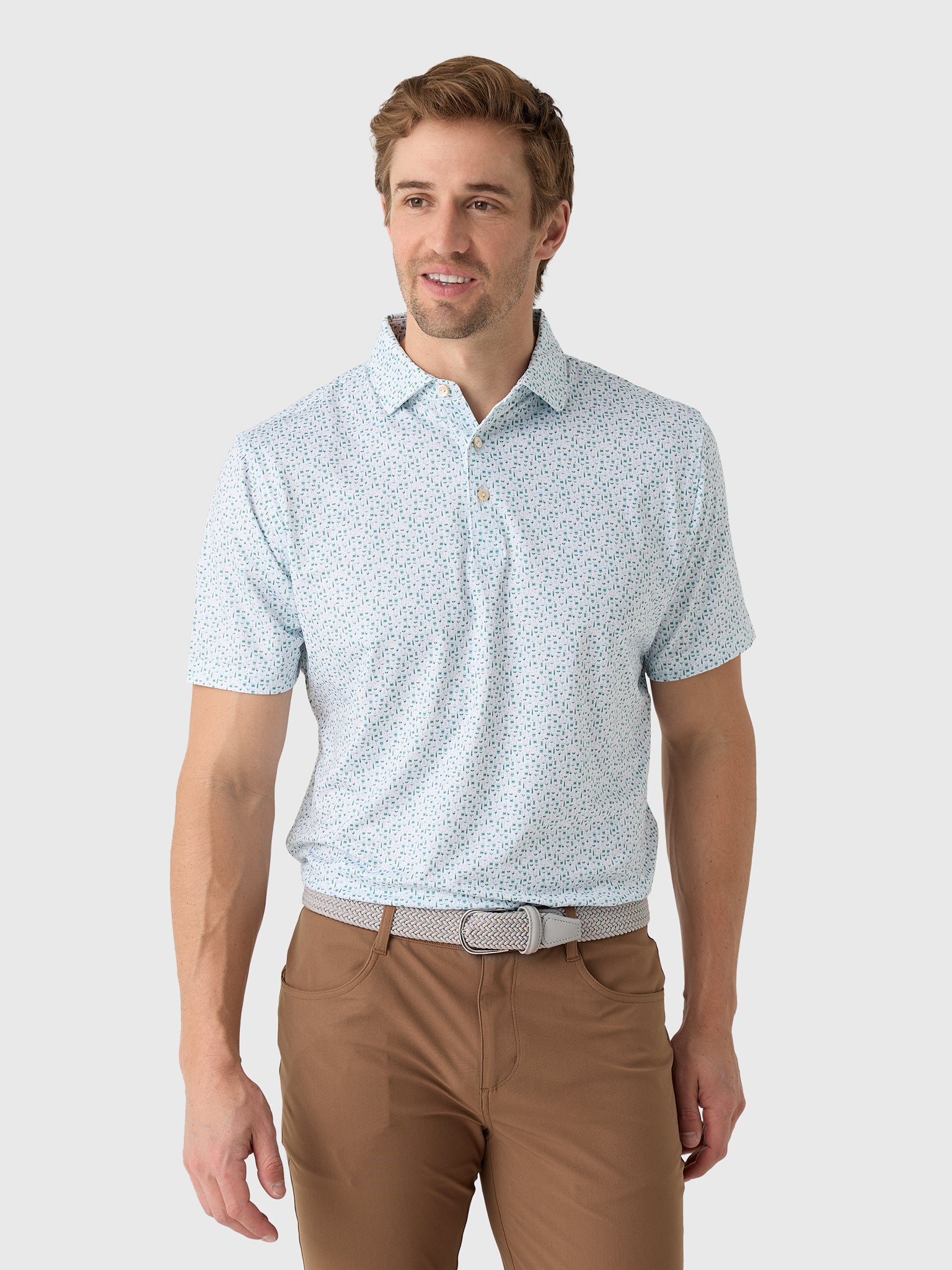Peter Millar Crown Sport Men's Cheers Performance Jersey Polo - Saint Bernard