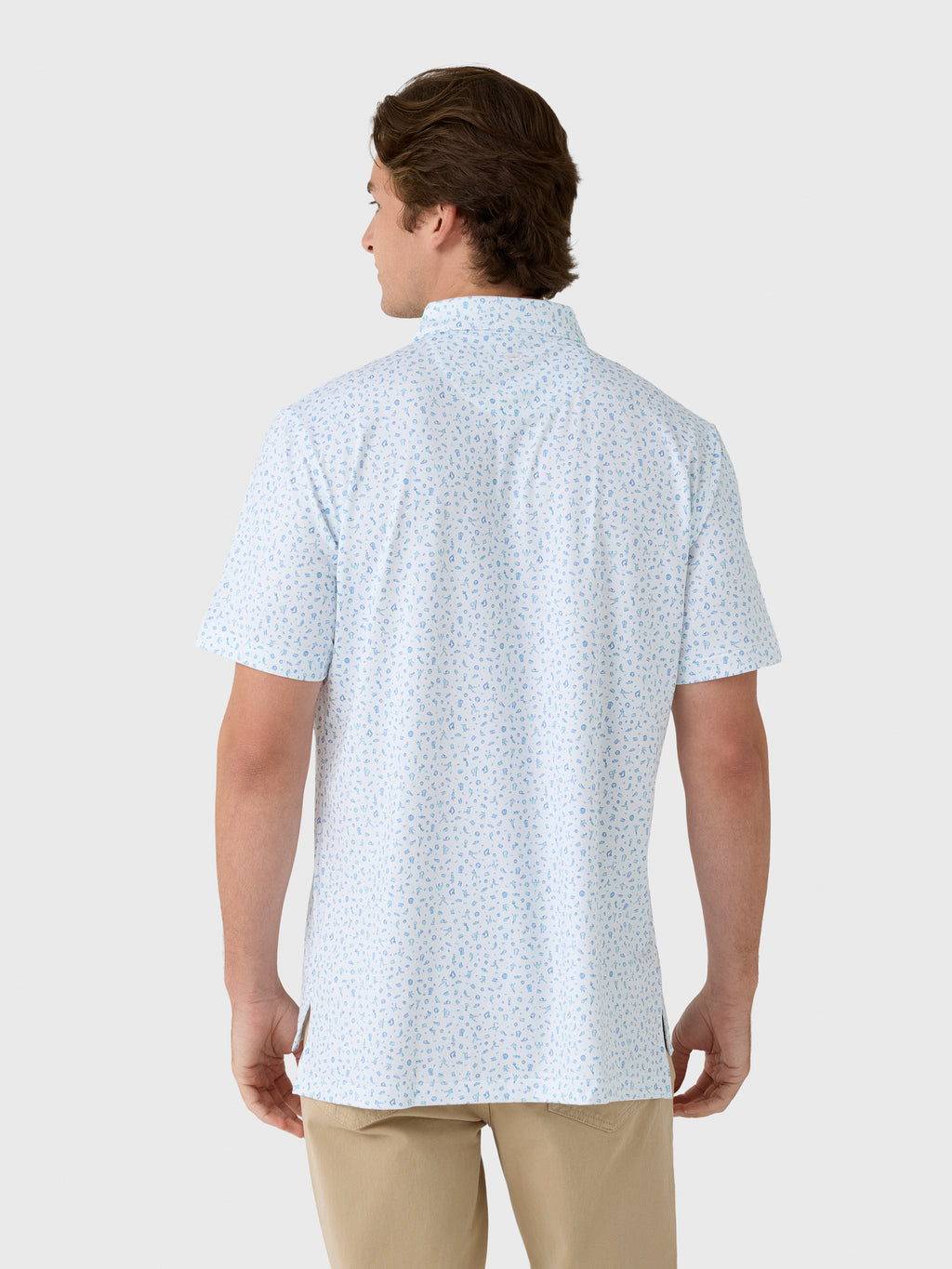 Peter Millar Crown Sport Men's Goalie Performance Jersey Polo - Saint Bernard