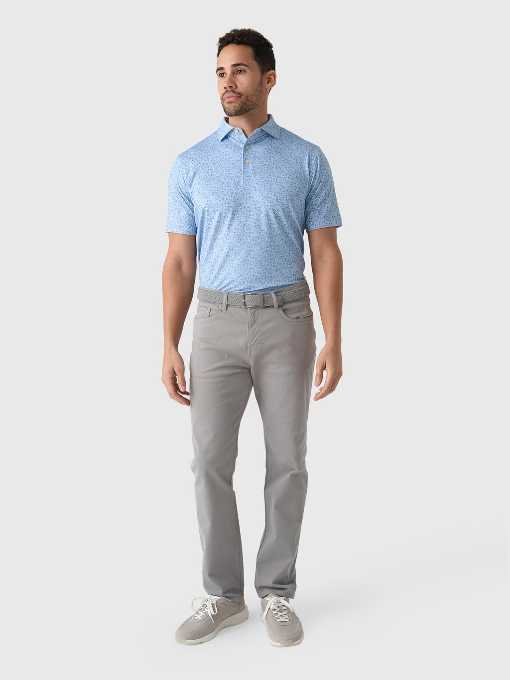 Peter Millar Crown Sport Men's Parker Performance Jersey Polo - Saint Bernard