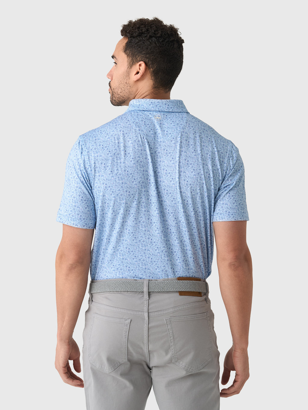 Peter Millar Crown Sport Men's Parker Performance Jersey Polo - Saint Bernard