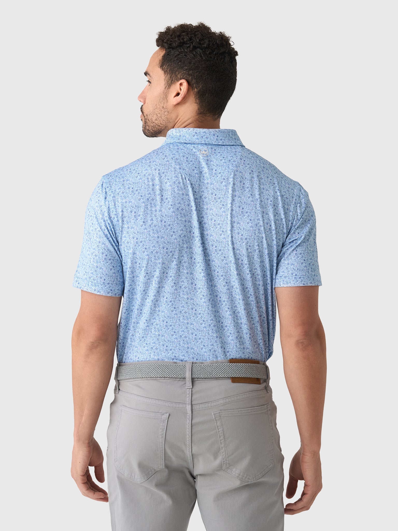 Peter Millar Crown Sport Men's Parker Performance Jersey Polo - Saint Bernard