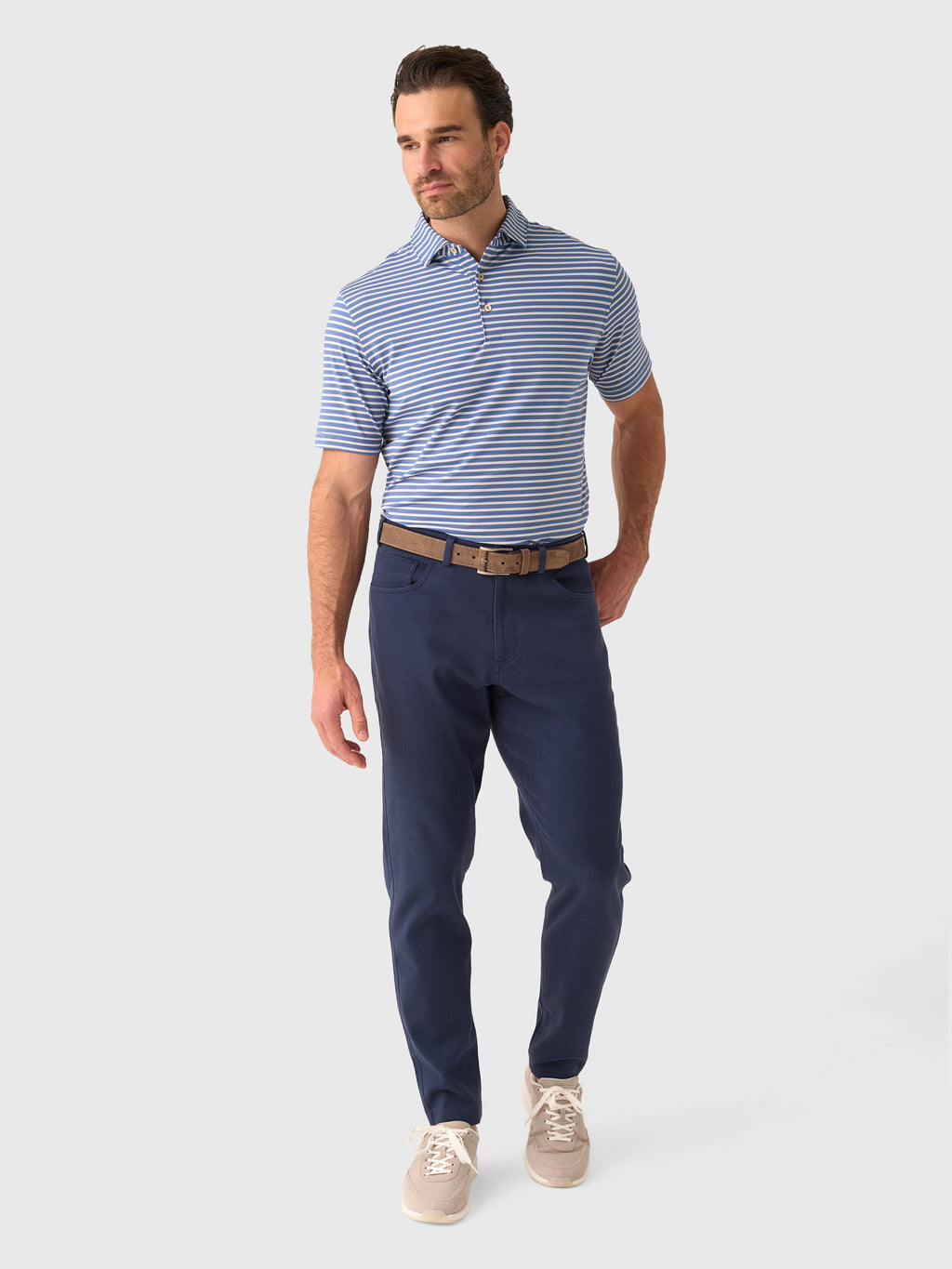 Peter Millar Crown Sport Men's Ashford Performance Jersey Polo - Saint Bernard
