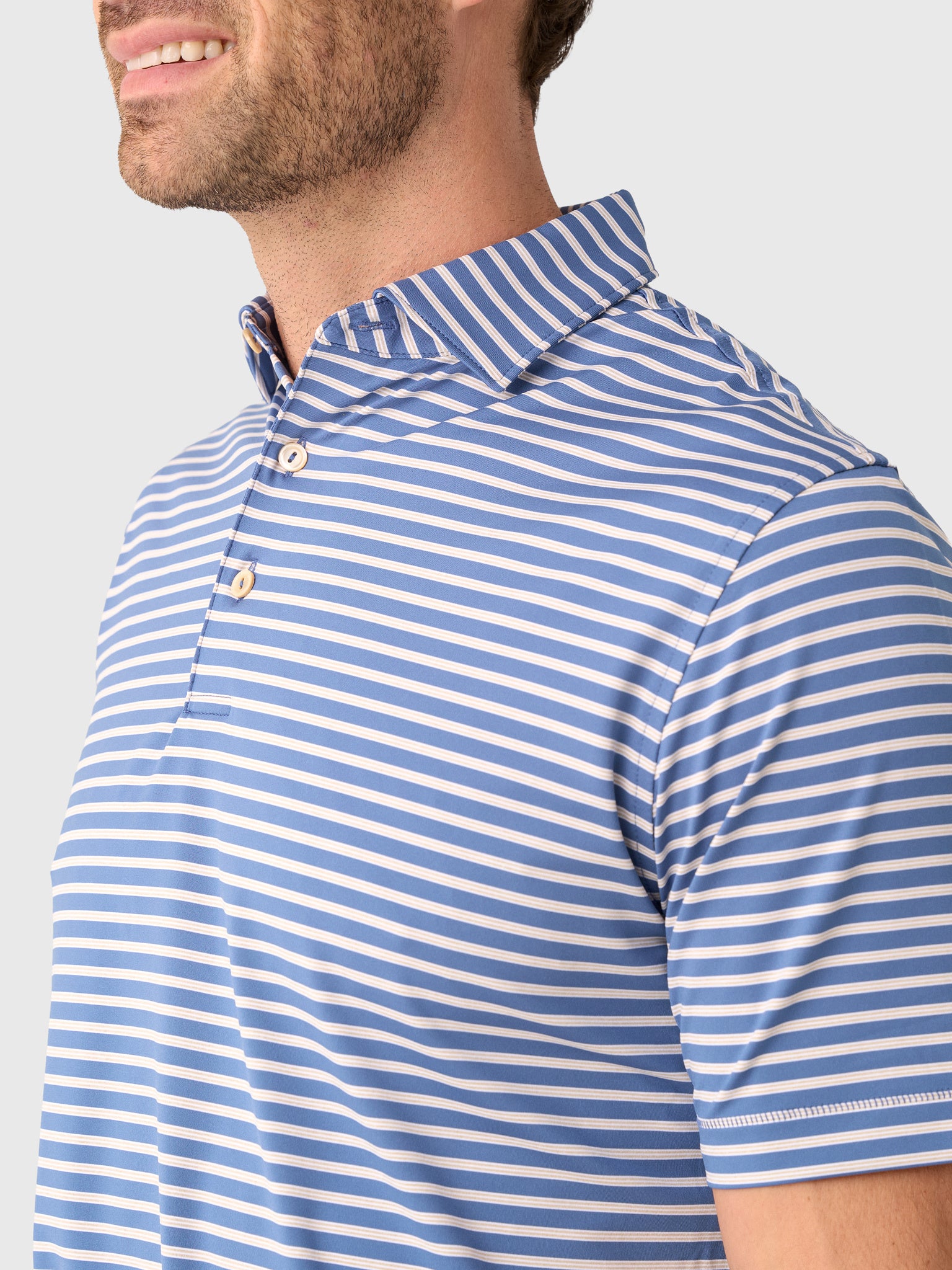 Peter Millar Crown Sport Men's Ashford Performance Jersey Polo - Saint Bernard