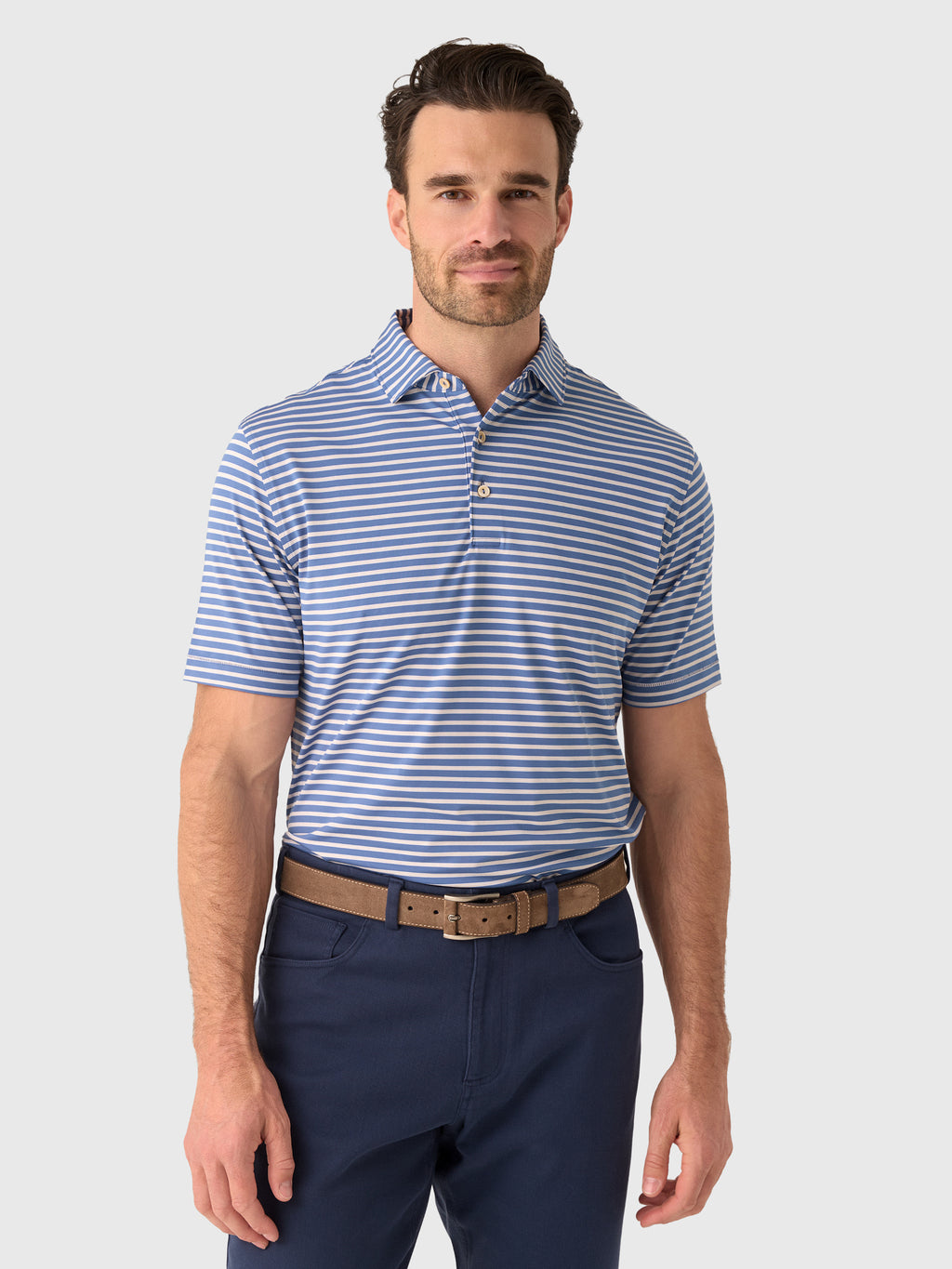 Peter Millar Crown Sport Men's Ashford Performance Jersey Polo - Saint Bernard
