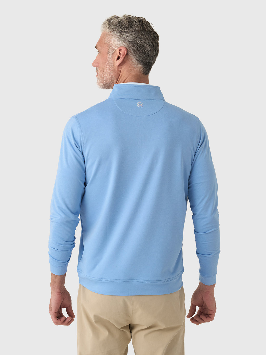 Peter Millar Crown Sport Men's Perth Mélange Performance Quarter-Zip - Saint Bernard