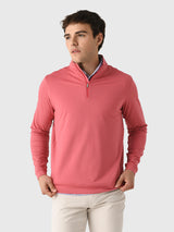 Peter Millar Crown Sport Men's Perth Mélange Performance Quarter-Zip - Saint Bernard