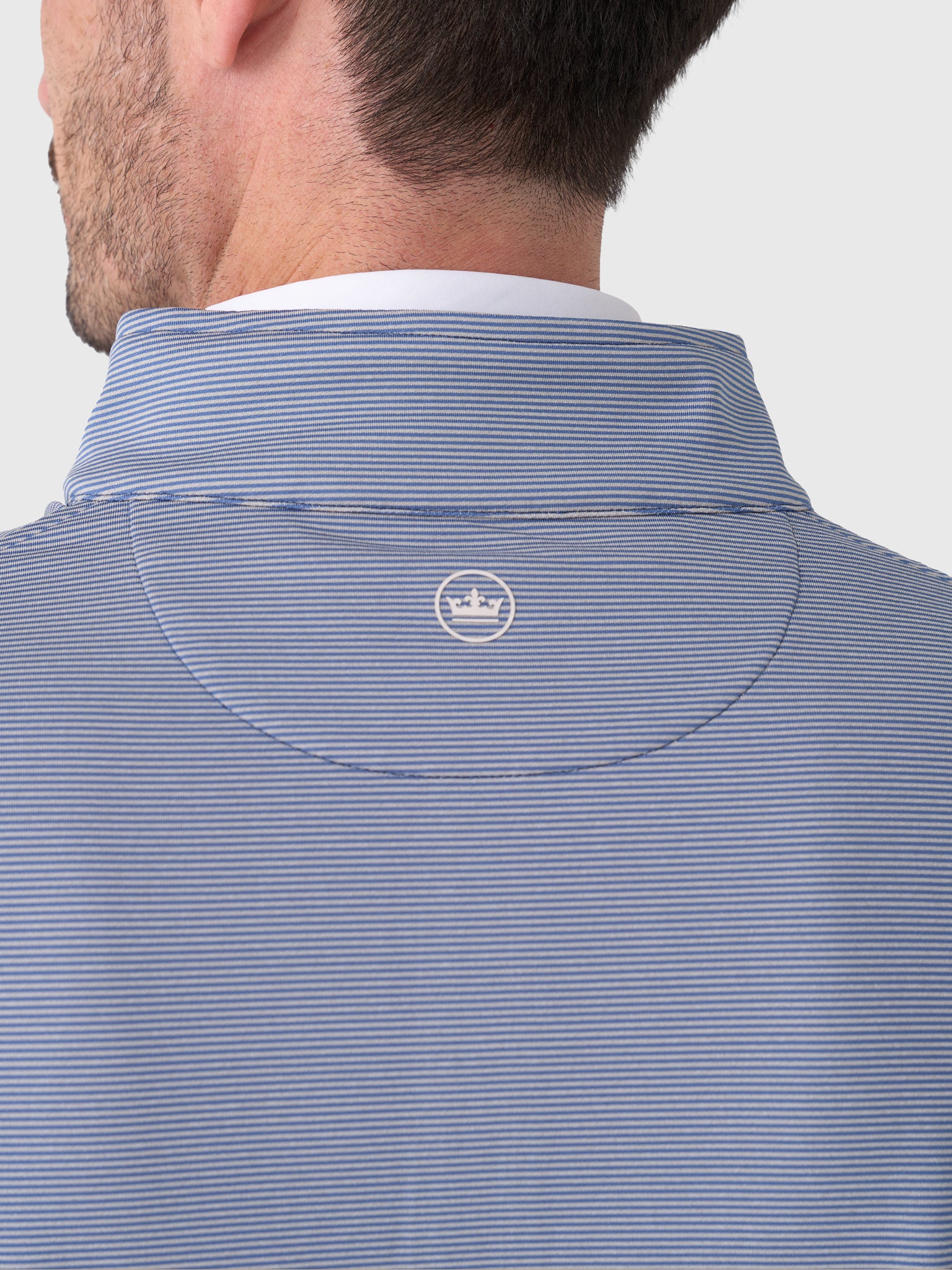 Peter Millar Crown Sport Men's Perth Sugar Stripe Performance Quarter-Zip - Saint Bernard