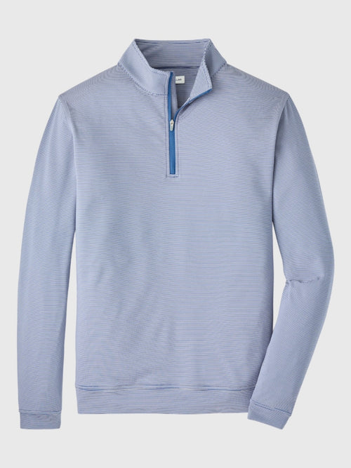 Peter Millar Crown Sport Men's Perth Sugar Stripe Performance Quarter-Zip