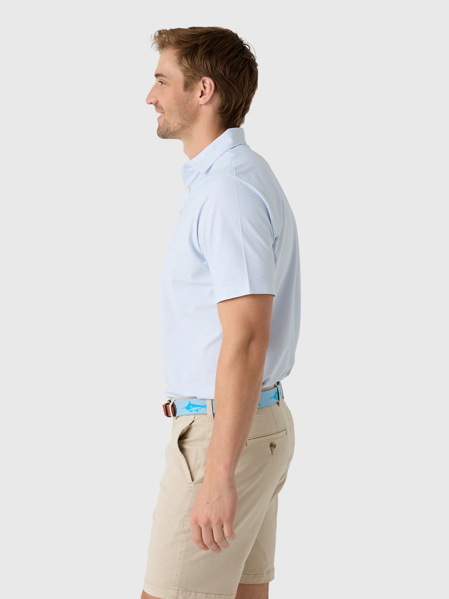 Peter Millar Crown Sport Men's Grant Performance Mesh Polo - Saint Bernard