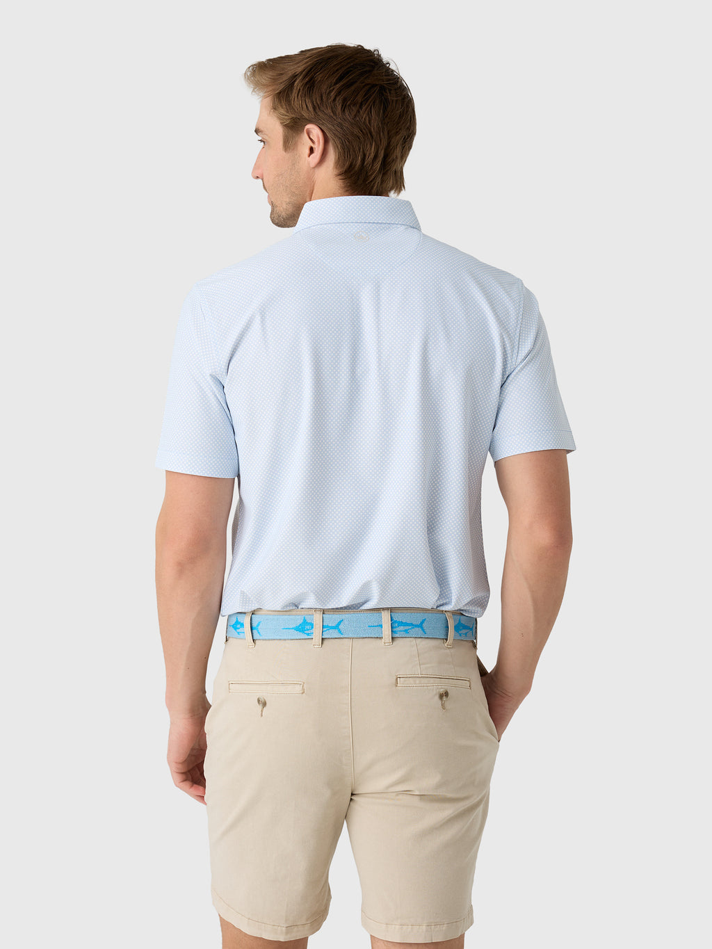 Peter Millar Crown Sport Men's Grant Performance Mesh Polo - Saint Bernard