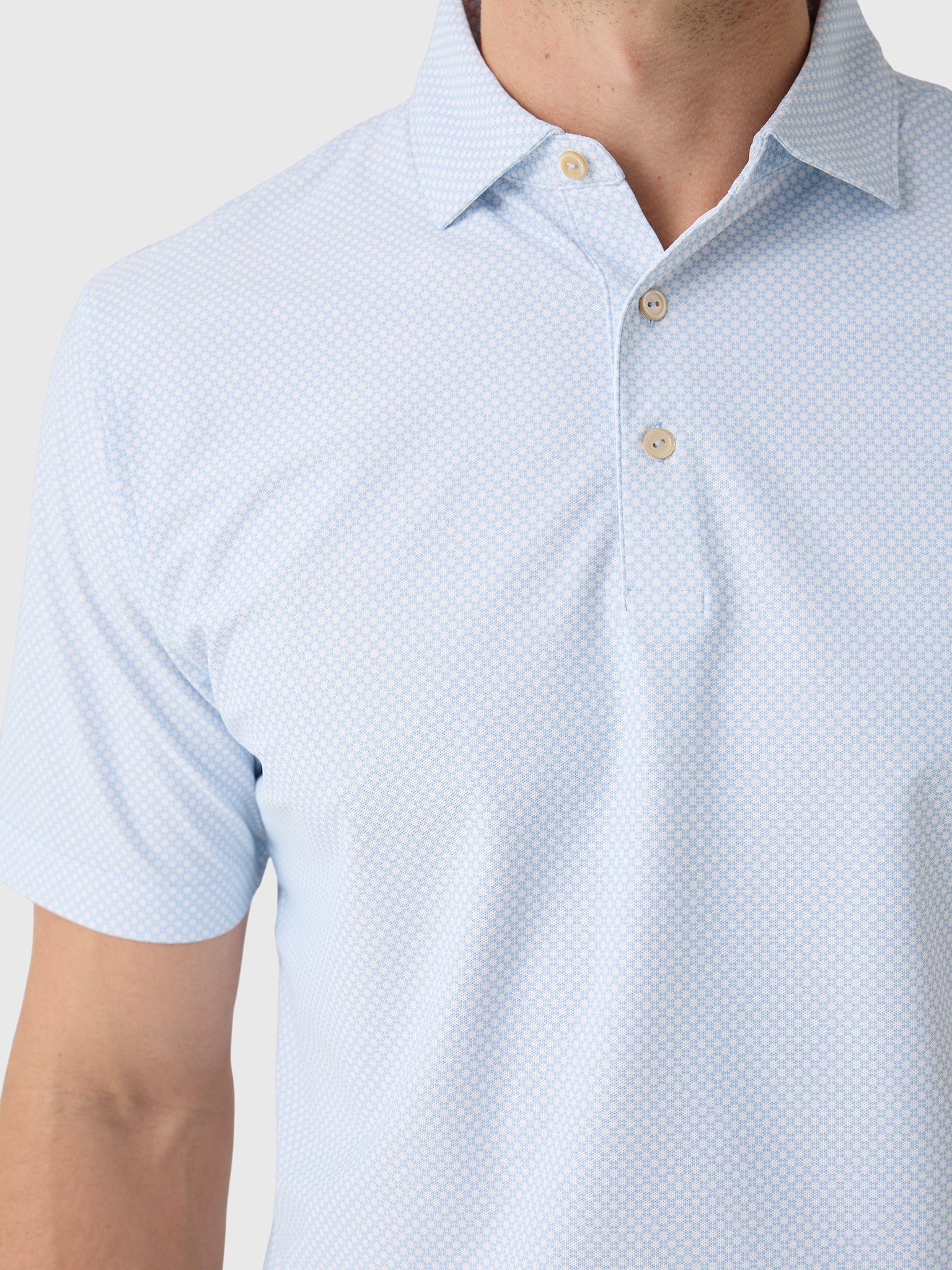 Peter Millar Crown Sport Men's Grant Performance Mesh Polo - Saint Bernard