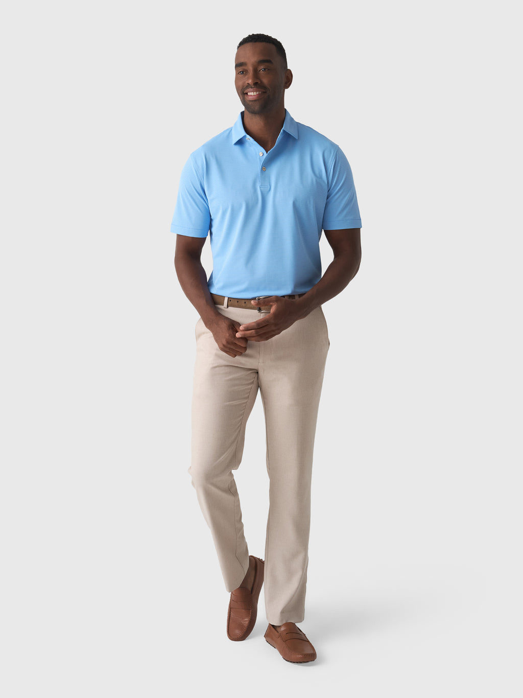 Peter Millar Crown Sport Men's Candor Performance Mesh Polo - Saint Bernard