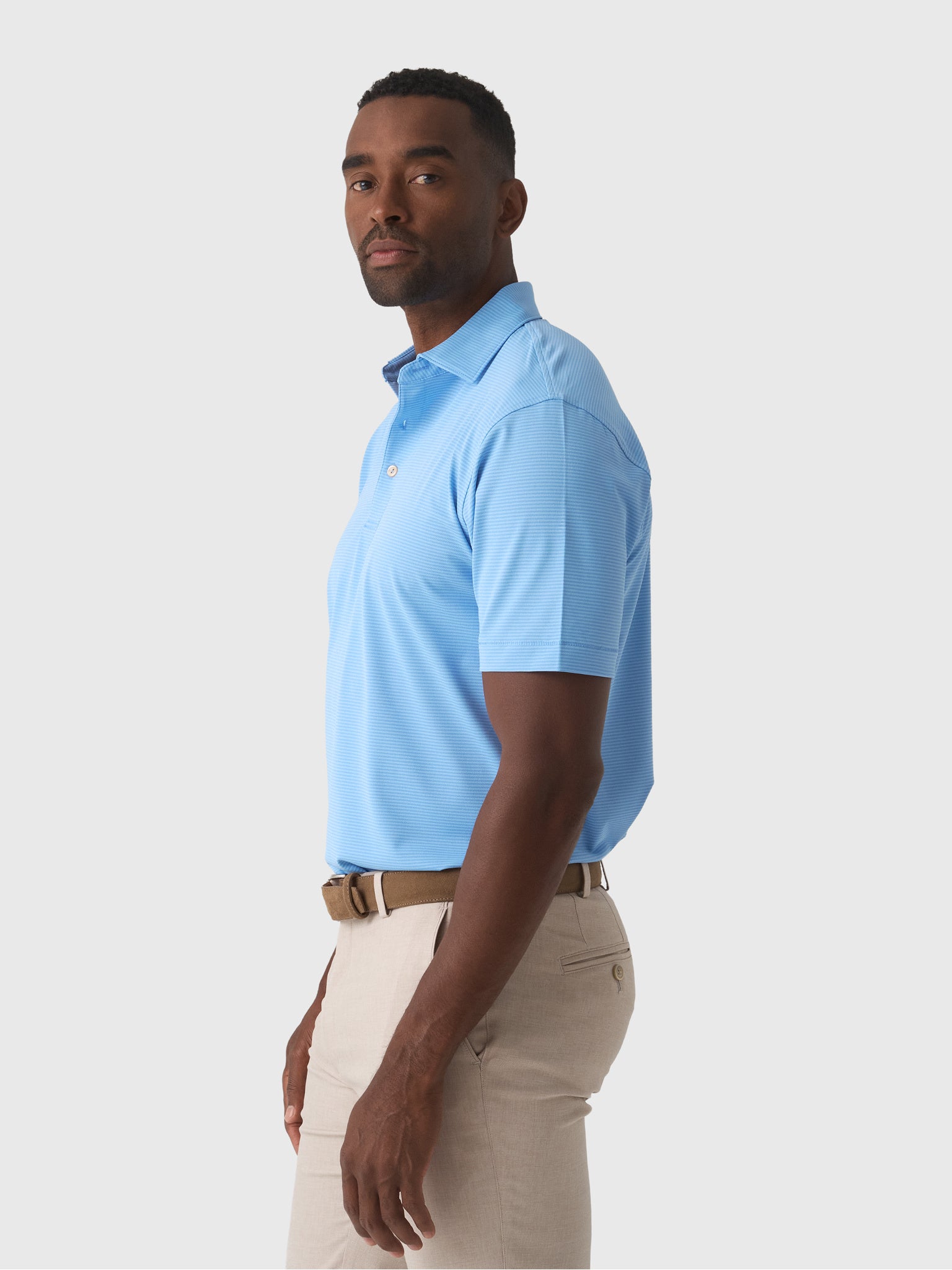 Peter Millar Crown Sport Men's Candor Performance Mesh Polo - Saint Bernard